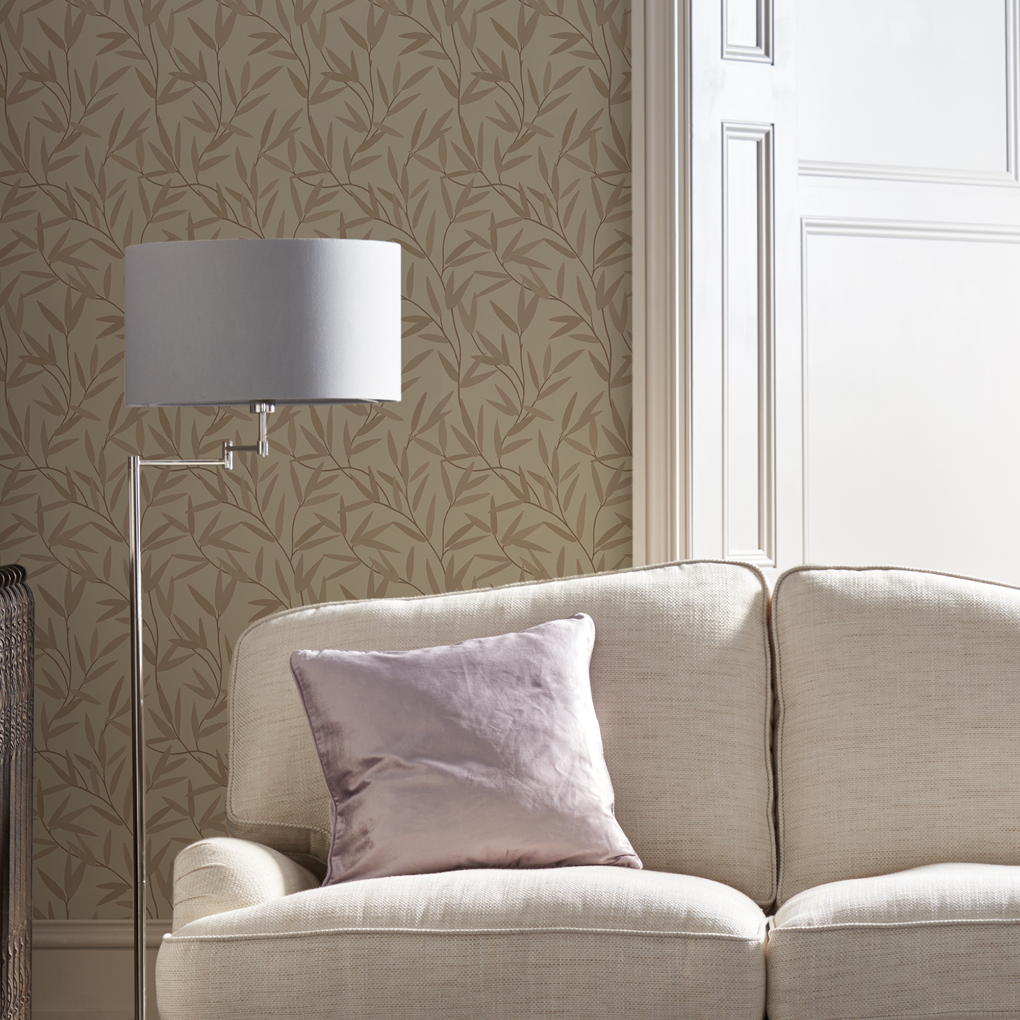Tapet Laura Ashley Willow Leaf Naturel