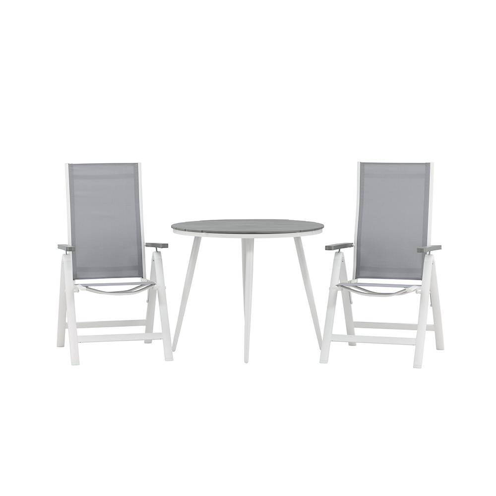 Cafégrupp Venture Home Break Ø90 cm med 2 Albany Stolar