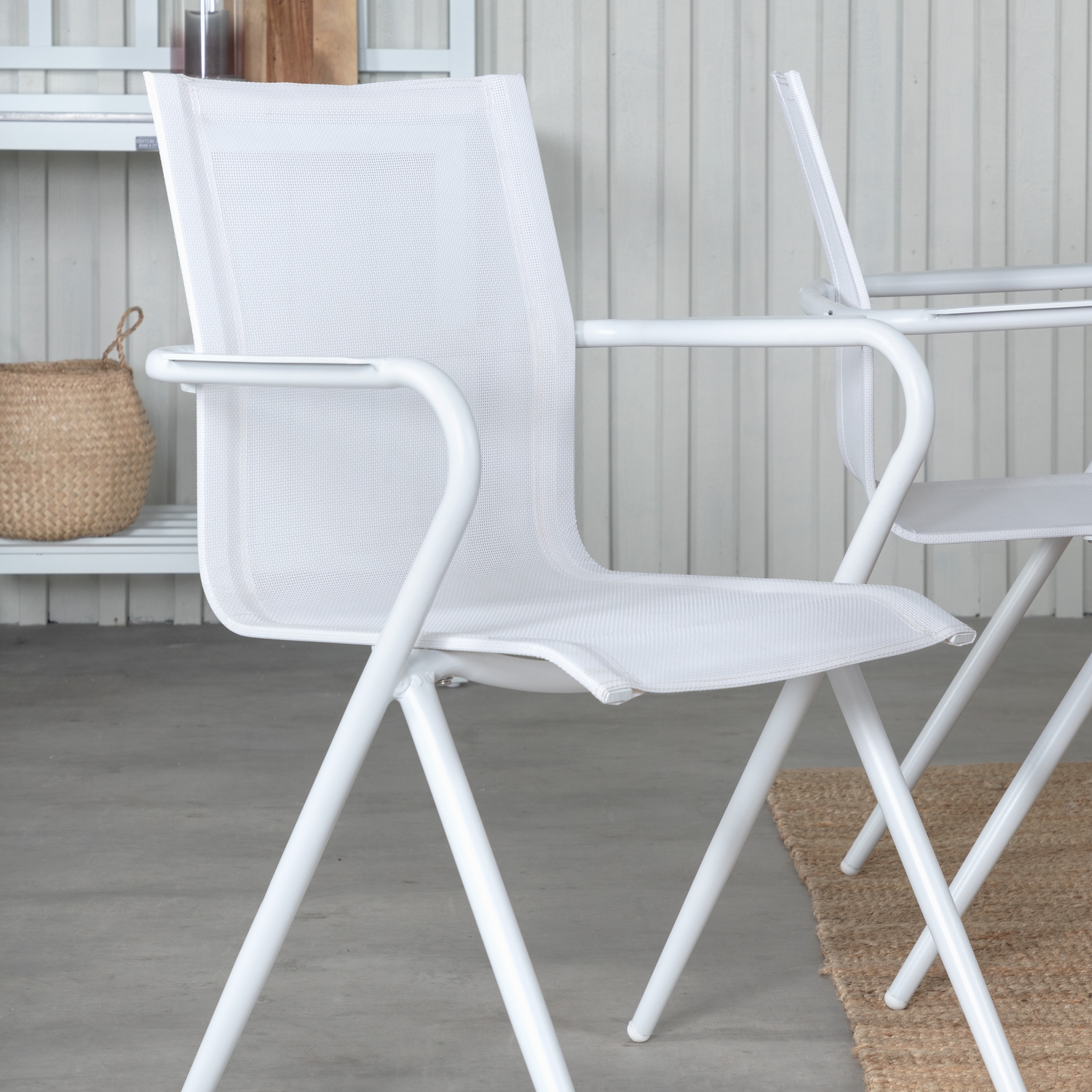 Matgrupp Venture Home Aleyna 152 Vit med 4 Aspen Matstolar