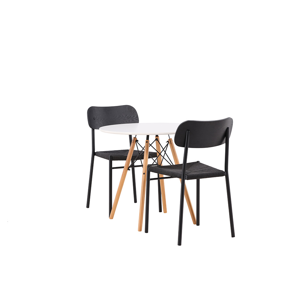 Matgrupp Venture Home Danburi Ø 60 cm med 2 Polly Stolar