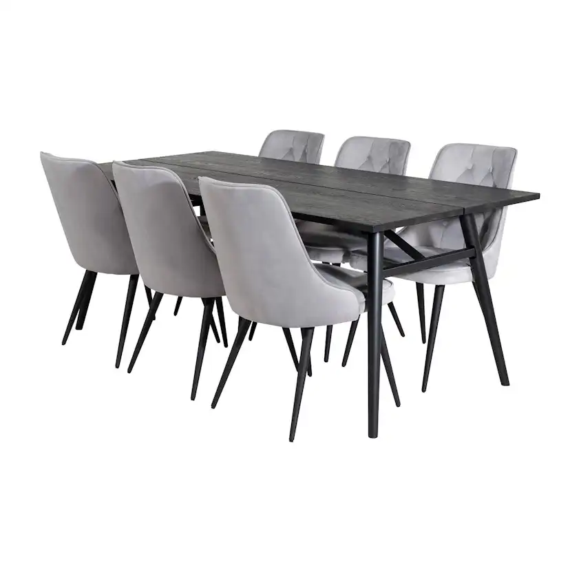 Matgrupp Venture Home Salt med 6 Vera Stolar Sammet