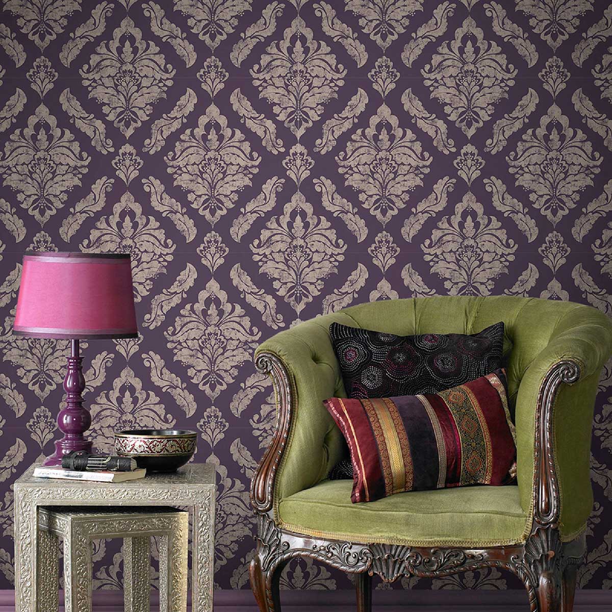 Tapet Graham & Brown Boutique Damask Metallic Effekt 104261