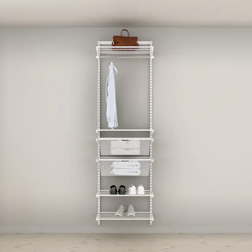 Garderobslösning Elfa Ready Solution Classic 2 Vit B: 607 mm