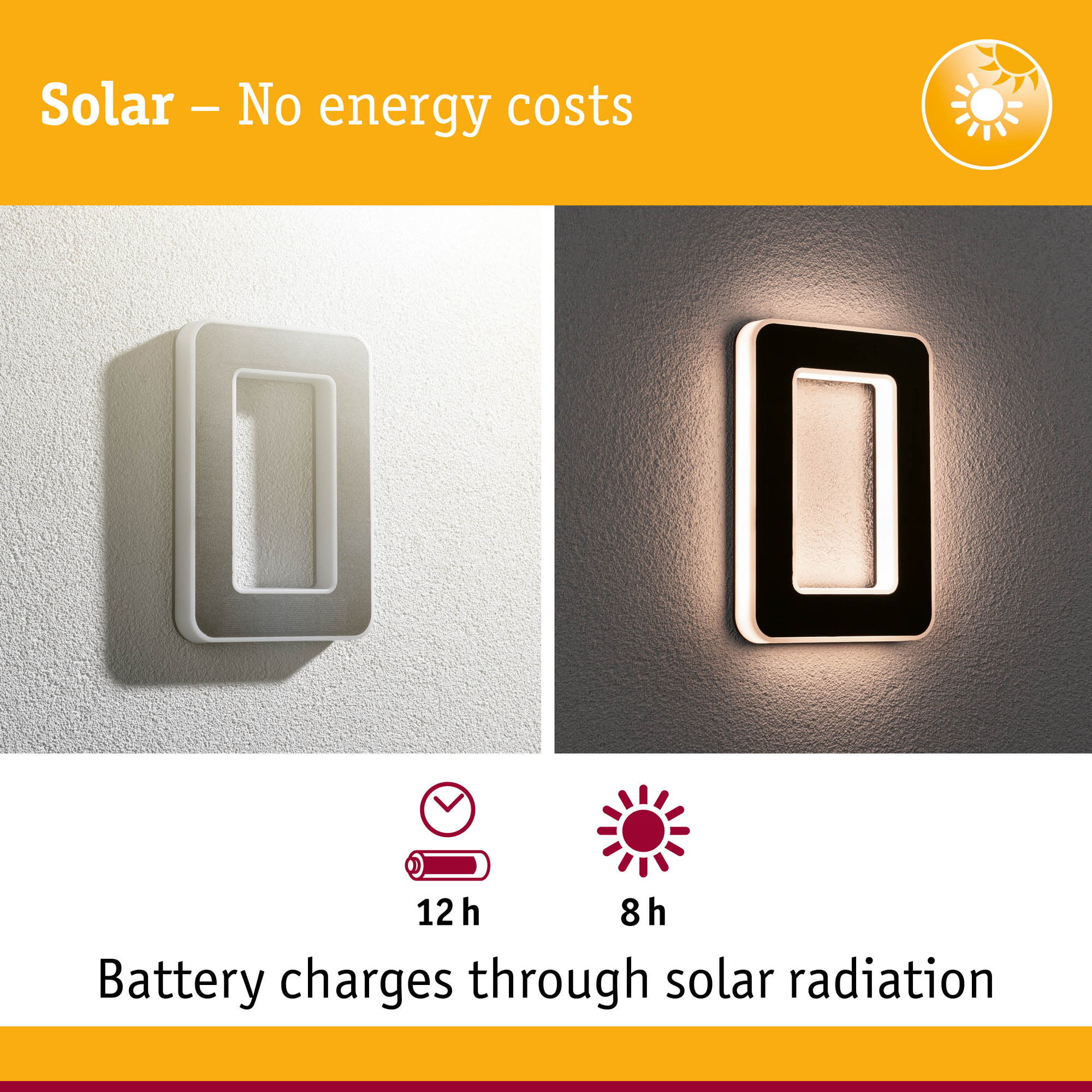Fasadbelysning Solcell LED Paulmann Husnummer 0-9 med belysning inkl. utbytbart batteri IP44