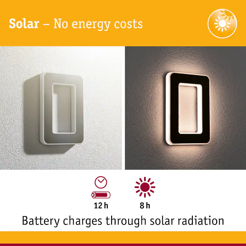 Fasadbelysning Solcell LED Paulmann Husnummer 0-9 med belysning inkl. utbytbart batteri IP44