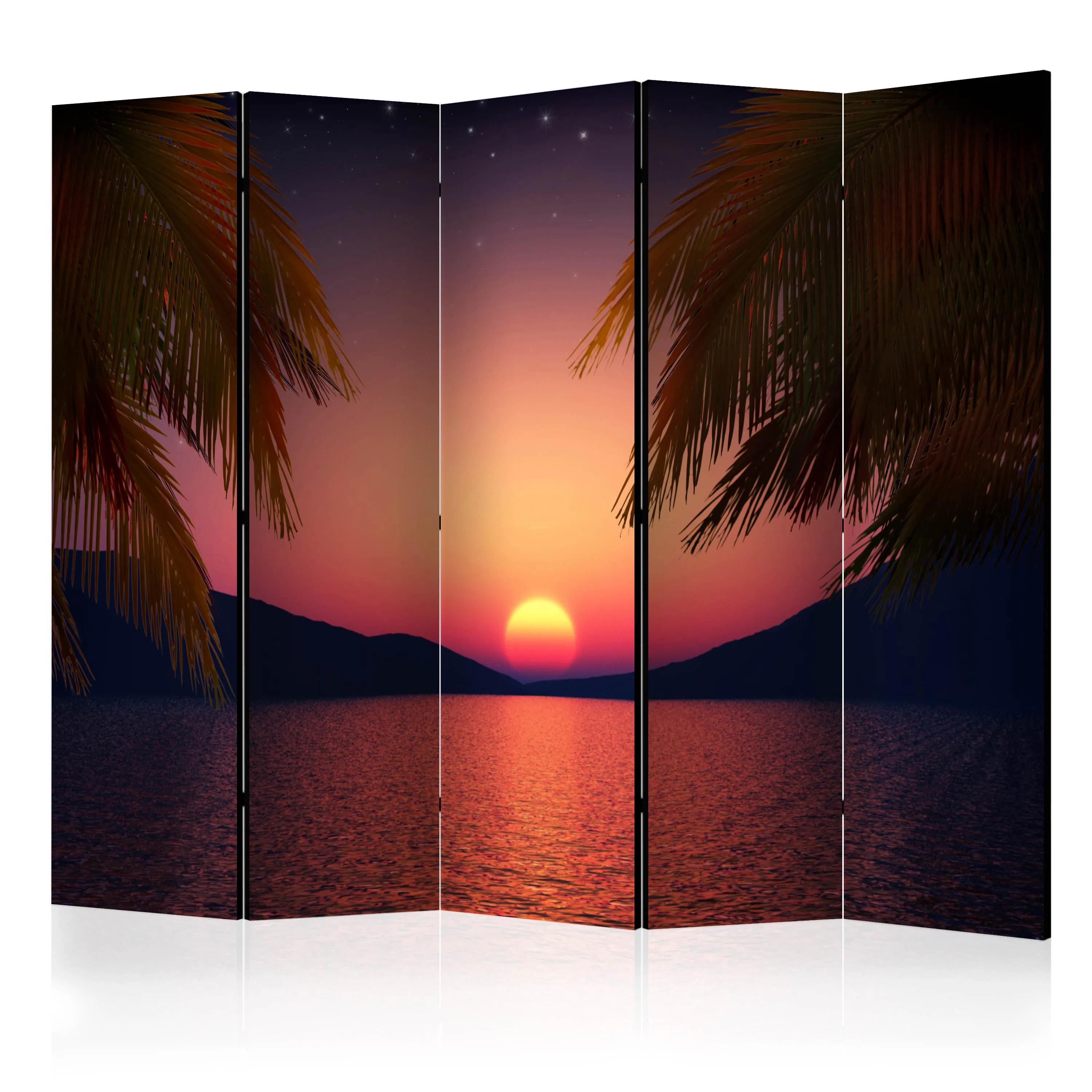 Rumsavdelare Skärmvägg Arkiio Romantic Evening on the Beach II 225x172 cm