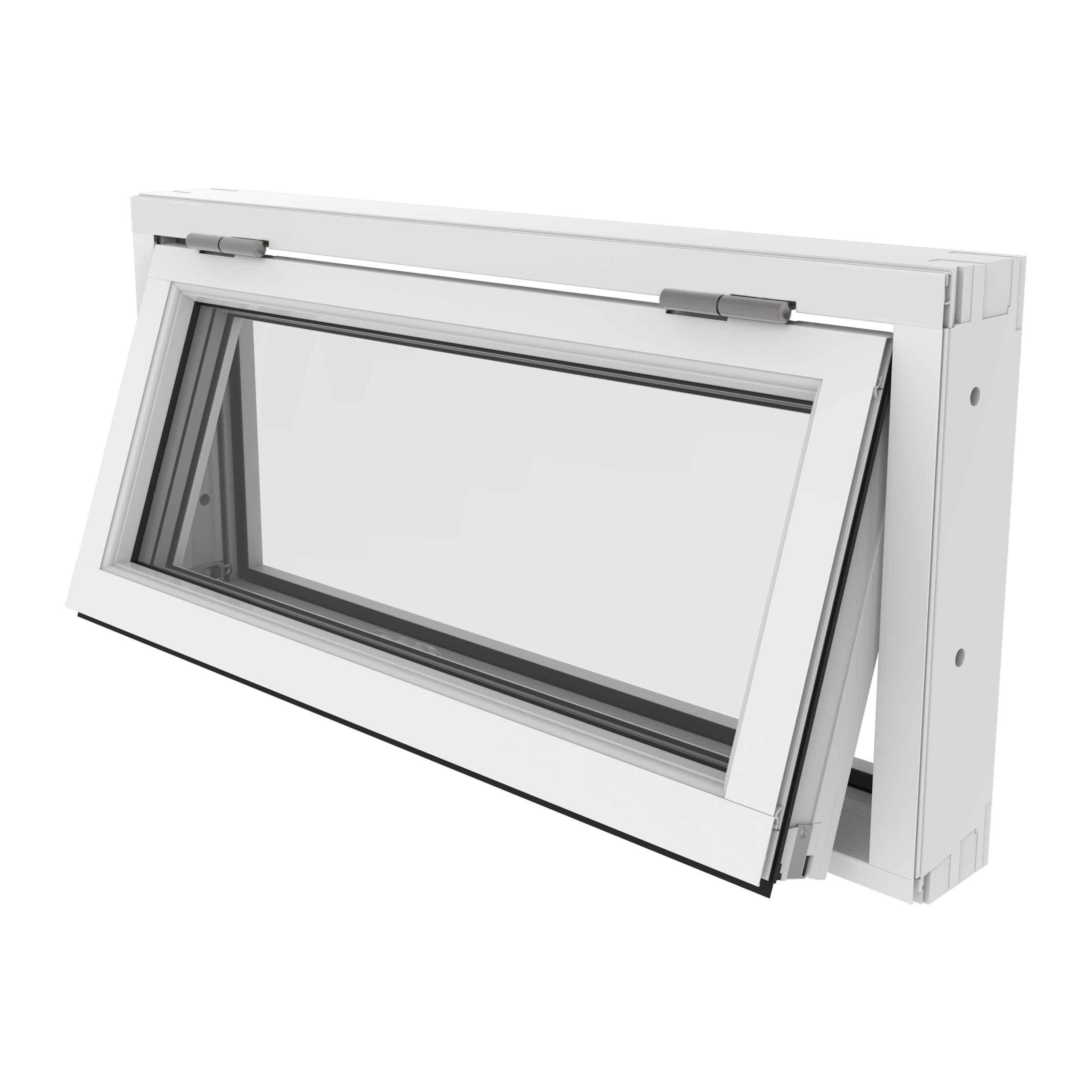 Överkantshängt Fönster Outline 3-Glas Aluminium