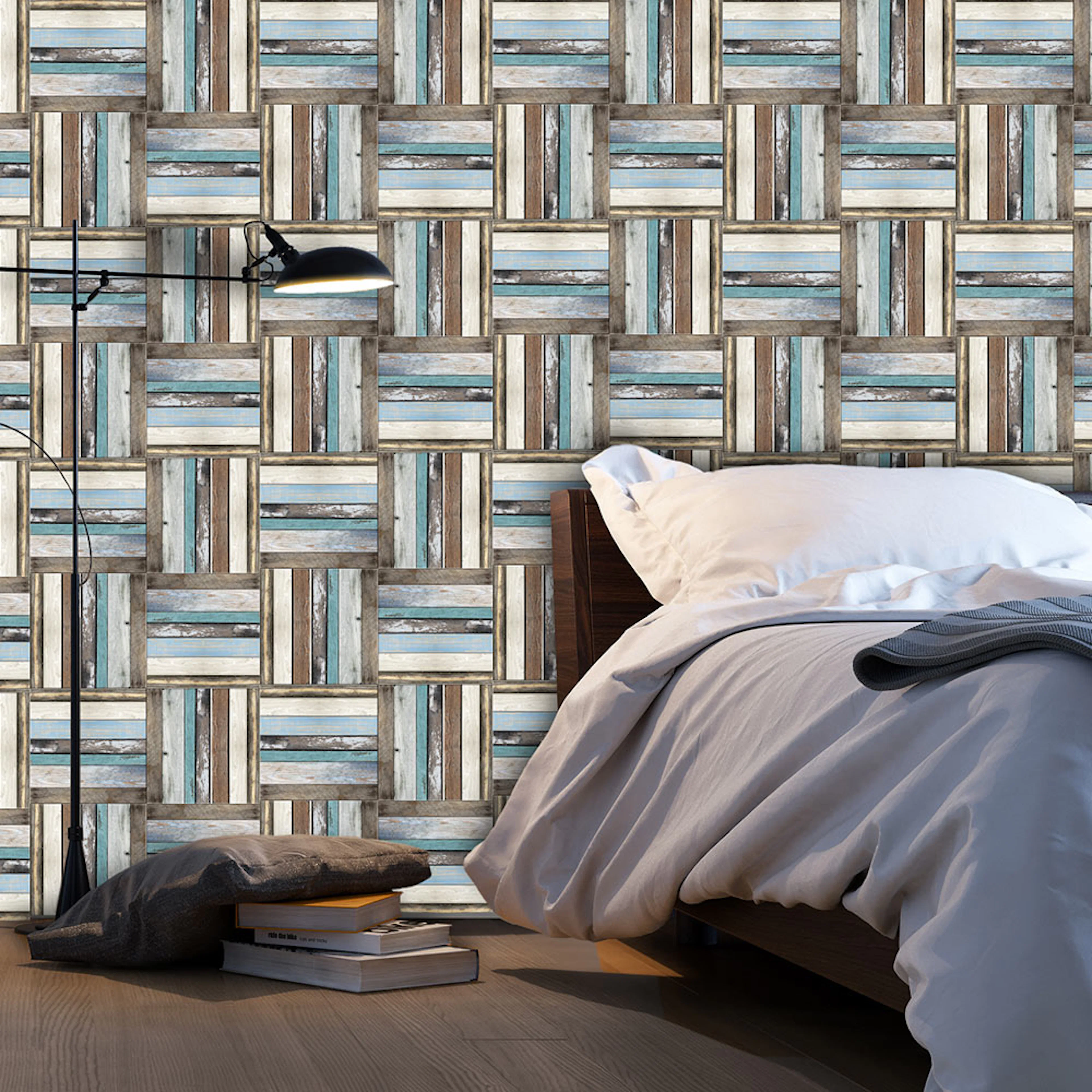 Fototapet Arkiio Wooden weave of colors 50x1000 cm
