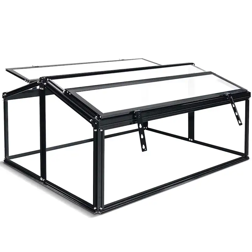 Växthus Metalcraft 1,13 kvm Svart Rektangulär