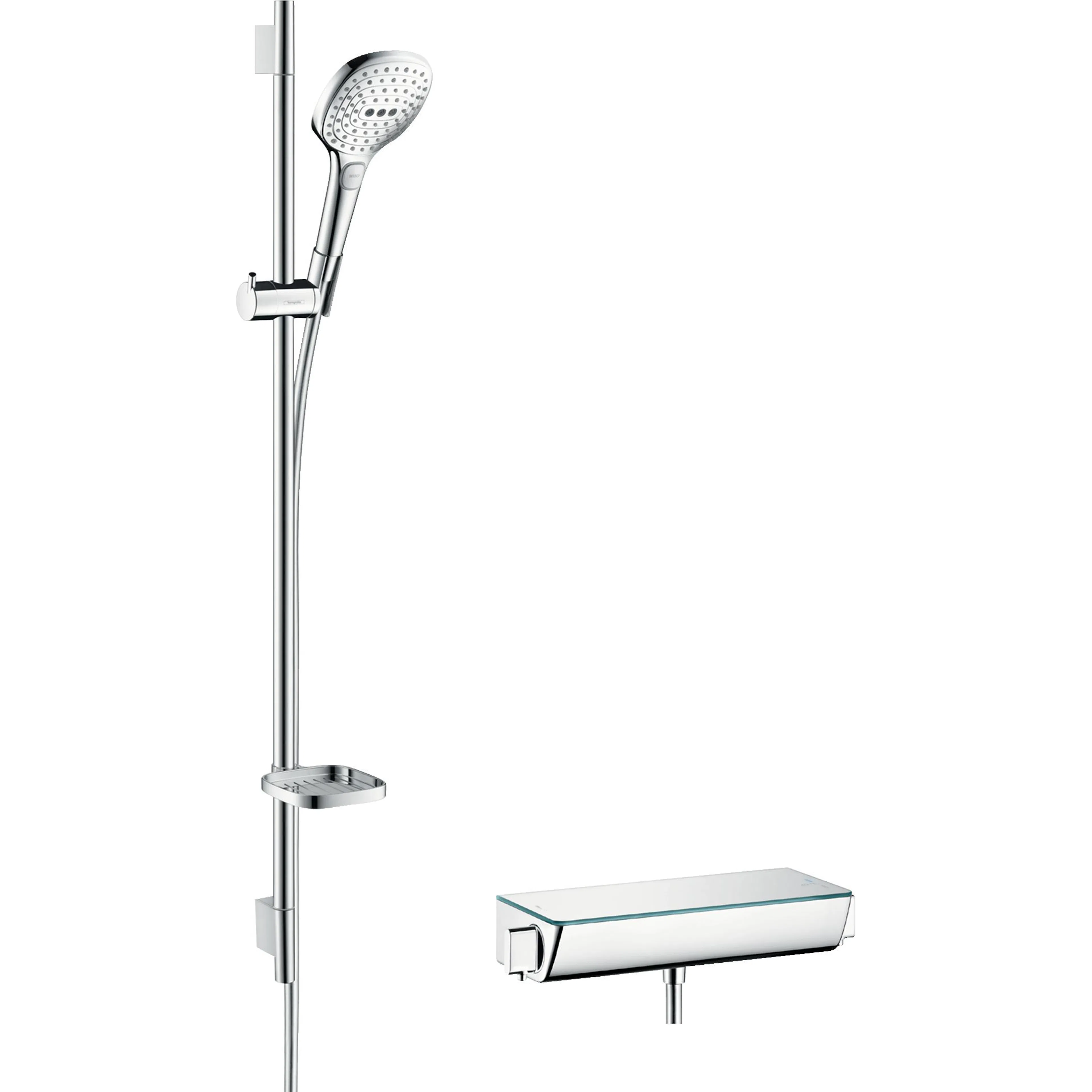Raindance Select E Duschsystem 120 med Ecostat Select termos Krom, H: 1008 mm