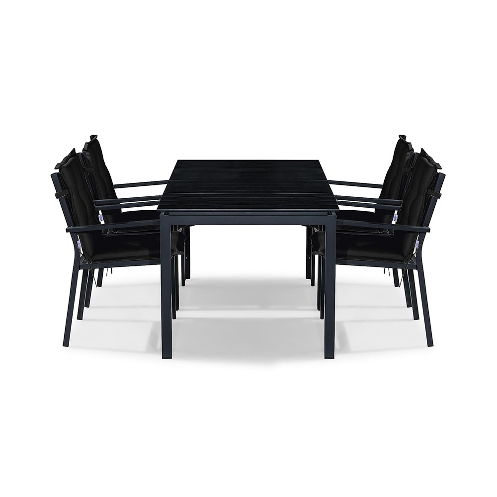 Matgrupp Comfort Garden Tunis 152-210x90 Aintwood med 4 Stapelstolar