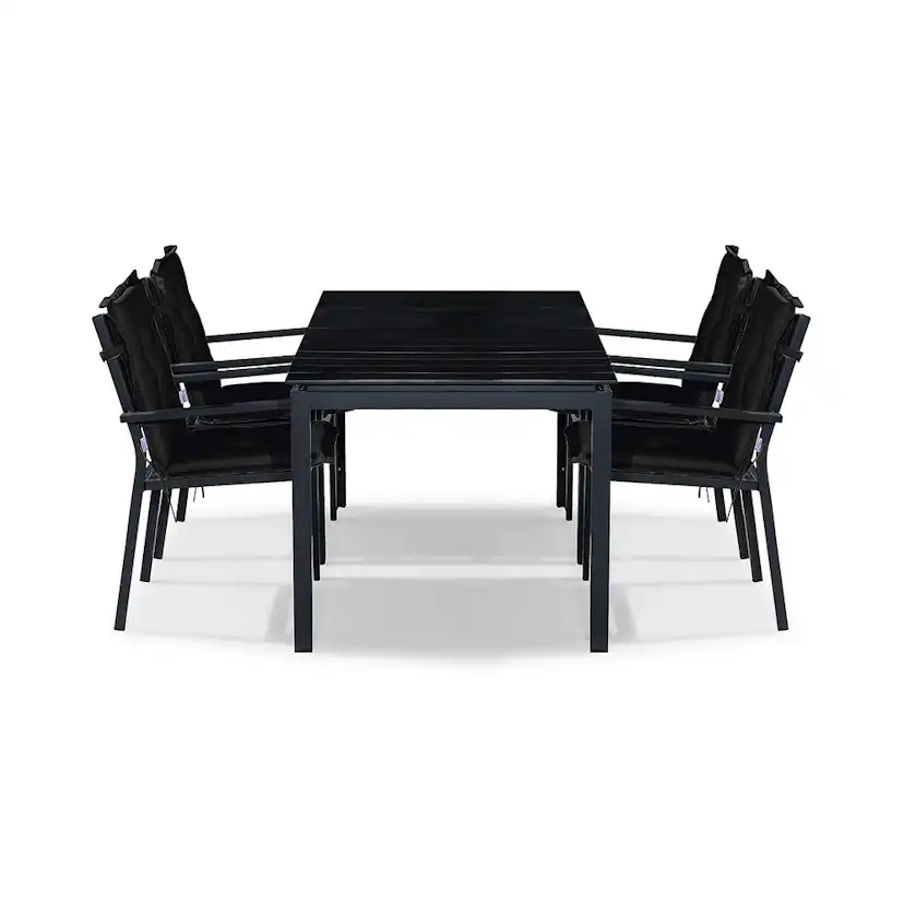 Matgrupp Comfort Garden Tunis 152-210x90 Aintwood med 4 Stapelstolar