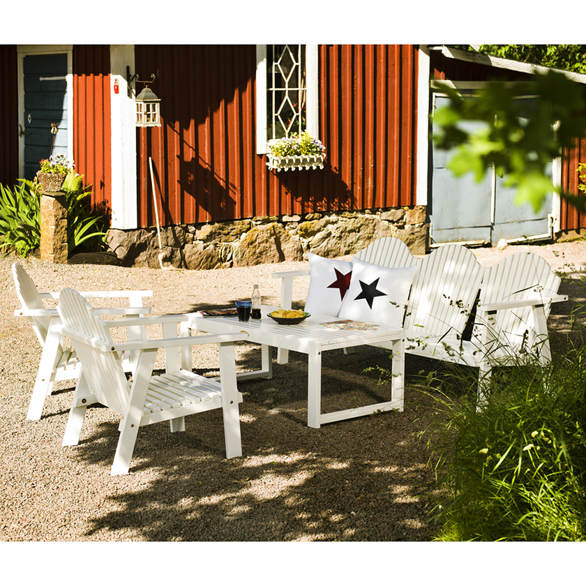 Loungeset Hillerstorp Bullerö Klassisk Soffgrupp i Vit Furu