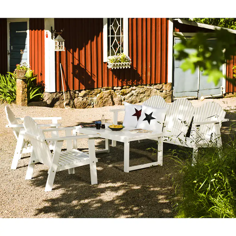 Loungeset Hillerstorp Bullerö Klassisk Soffgrupp i Vit Furu