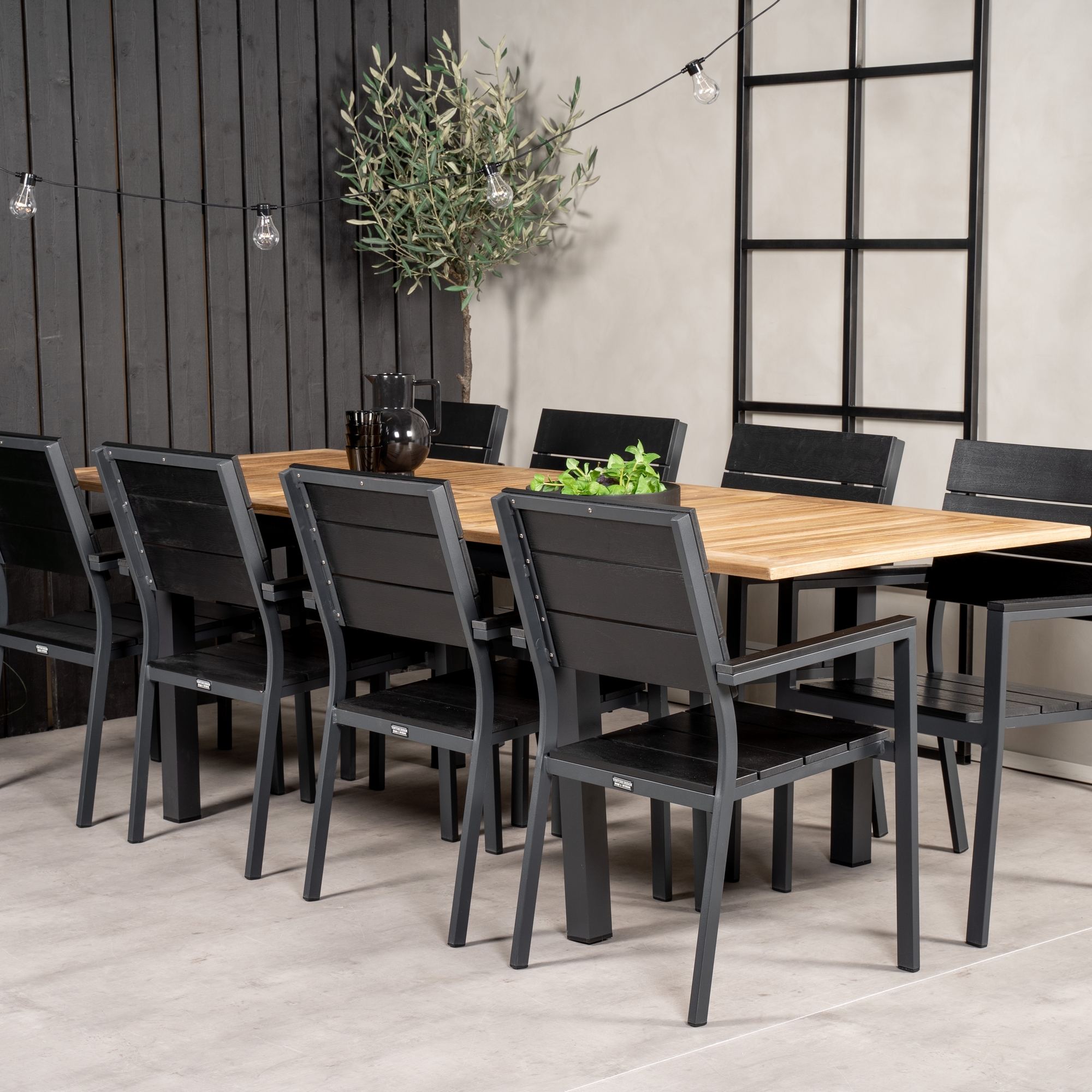 Matgrupp Venture Home Perla 160/240 med 8 Lova Matstolar