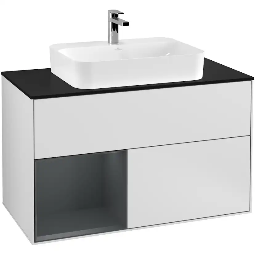 Tvättställsskåp Villeroy & Boch Finion med 2 Lådor Hylla och Bänkskiva för Ytmonterat Tvättställ