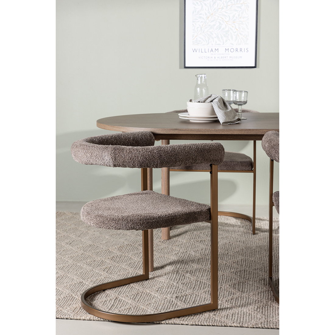 Matgrupp Venture Home Andy Ø120 cm med 4st Morning Matstolar