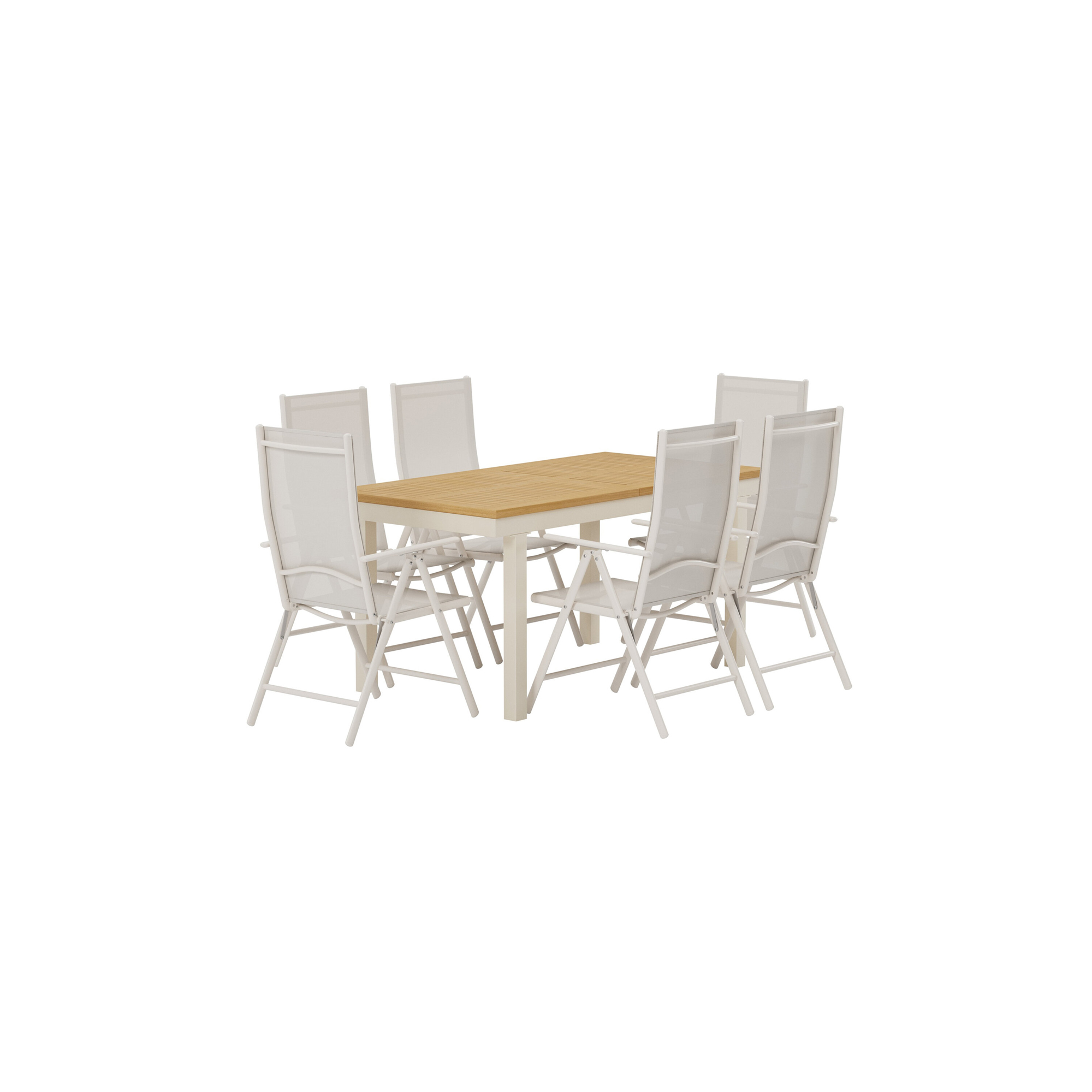 Matgrupp Utomhus Venture Home Panama 90x160 cm med 6 st Break Trädgårdsstolar
