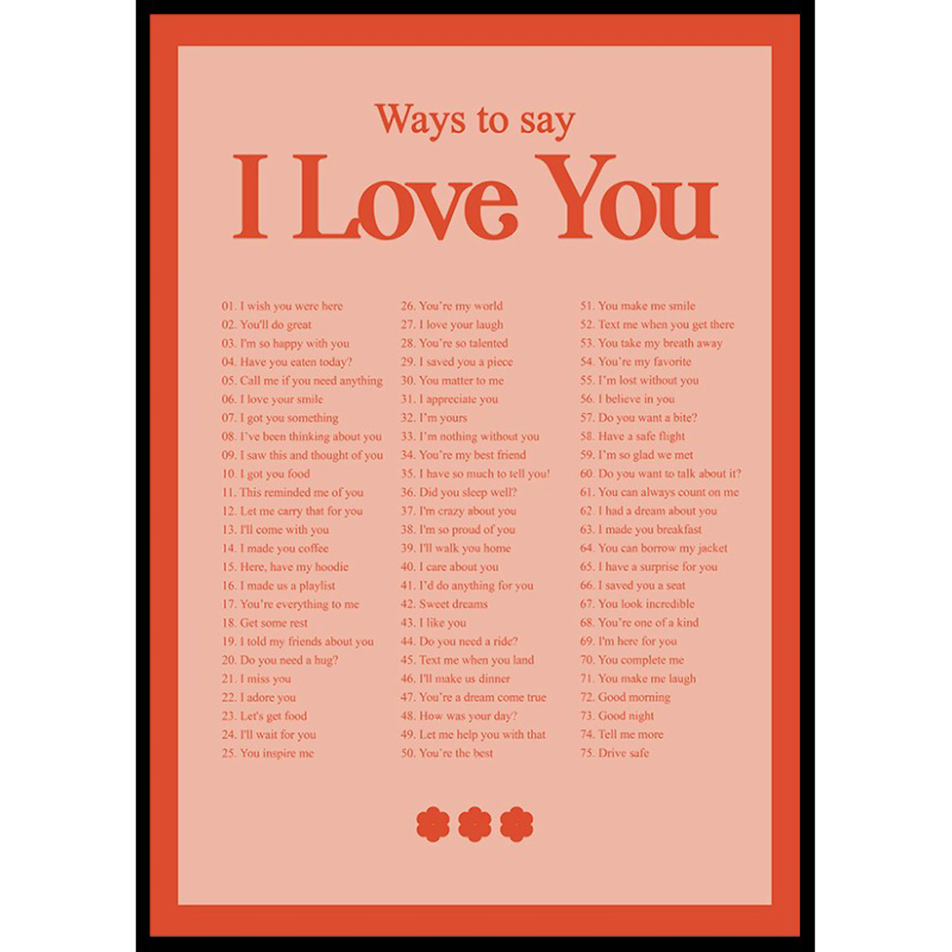 Ways To Say I Love You 30x40 30x40 cm
