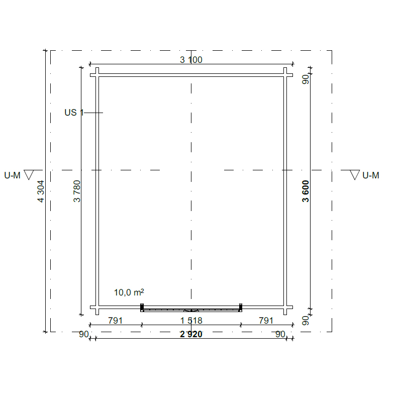 Timmerlada LP Garden Kymppi 10 m²