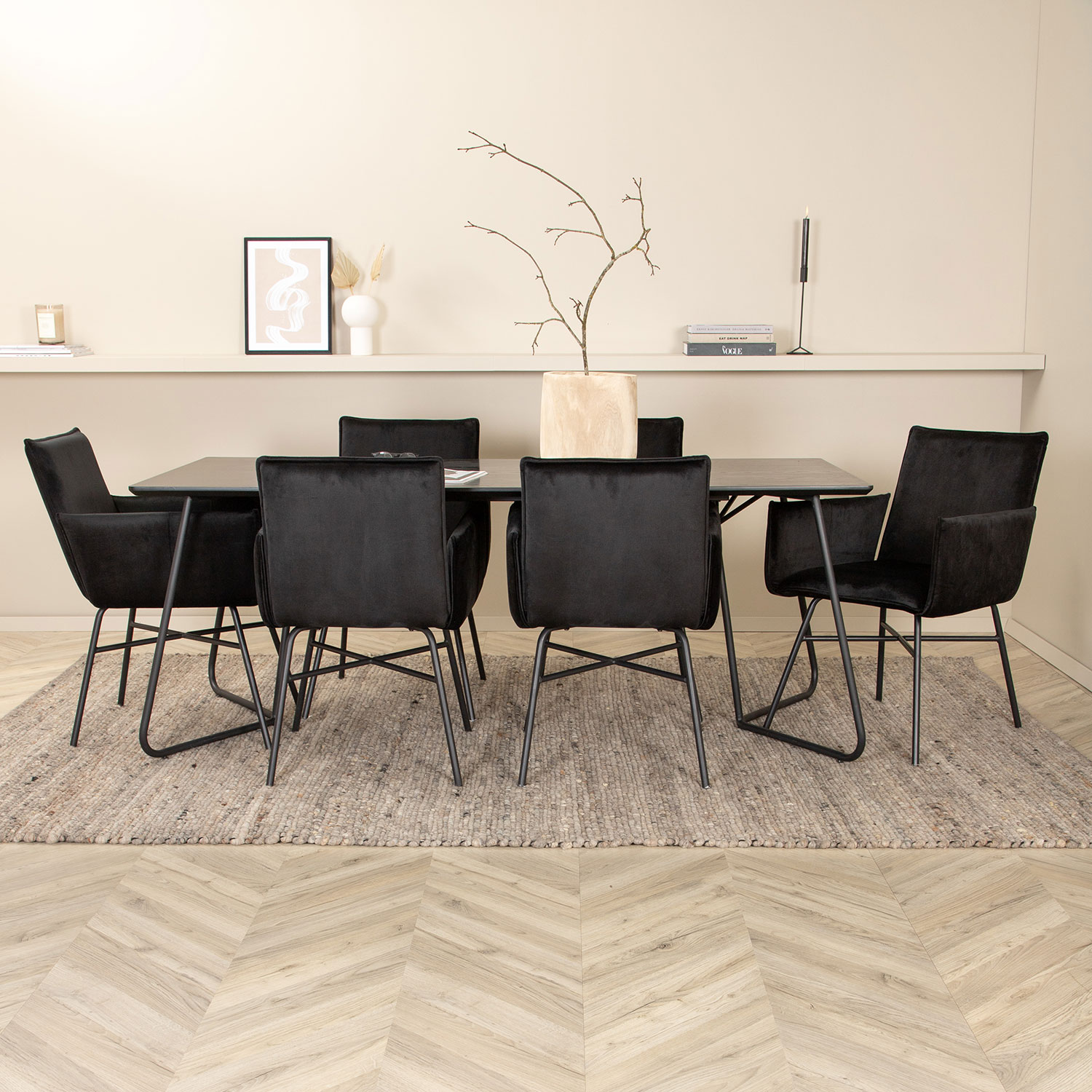 Matgrupp Venture Home Peggy med 6 Petra stolar