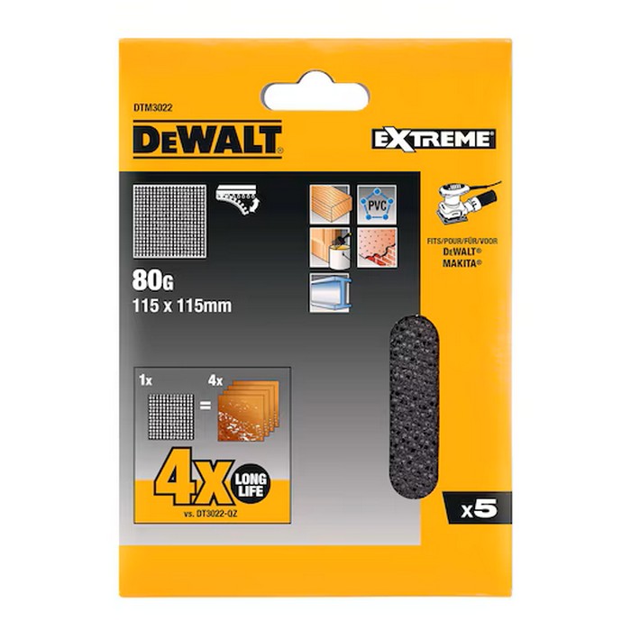 Slipnät DeWalt DTM3022 Ark 5-Pack 89 Korn