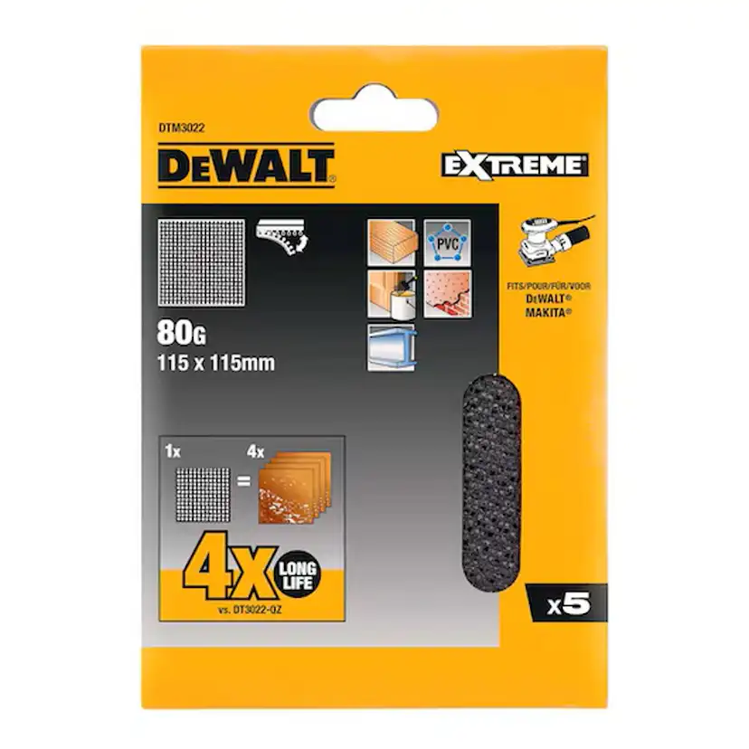 Slipnät DeWalt DTM3022 Ark 5-Pack 89 Korn