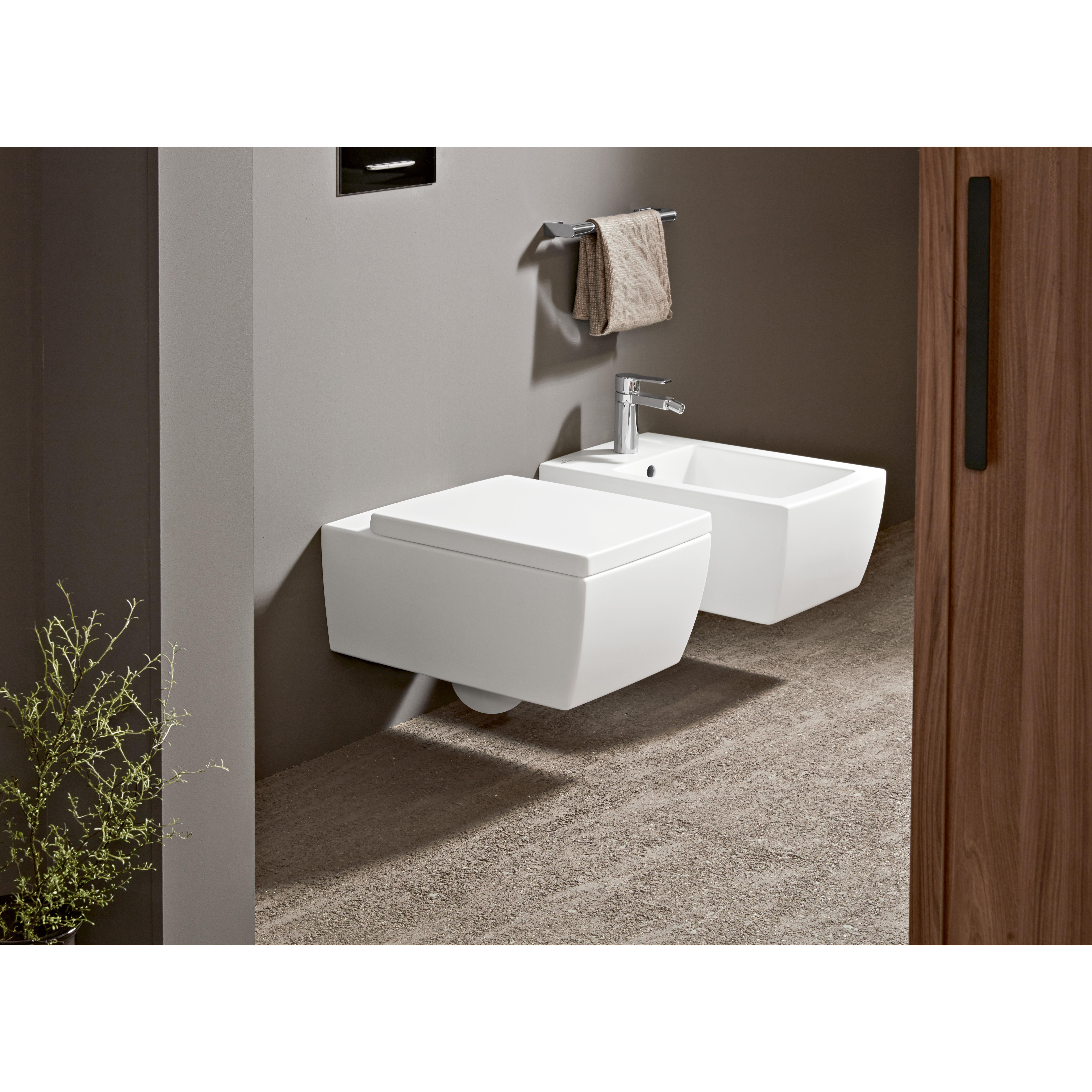 Spolknapp Villeroy & Boch ViConnect installationssystemen 92 Mattvit