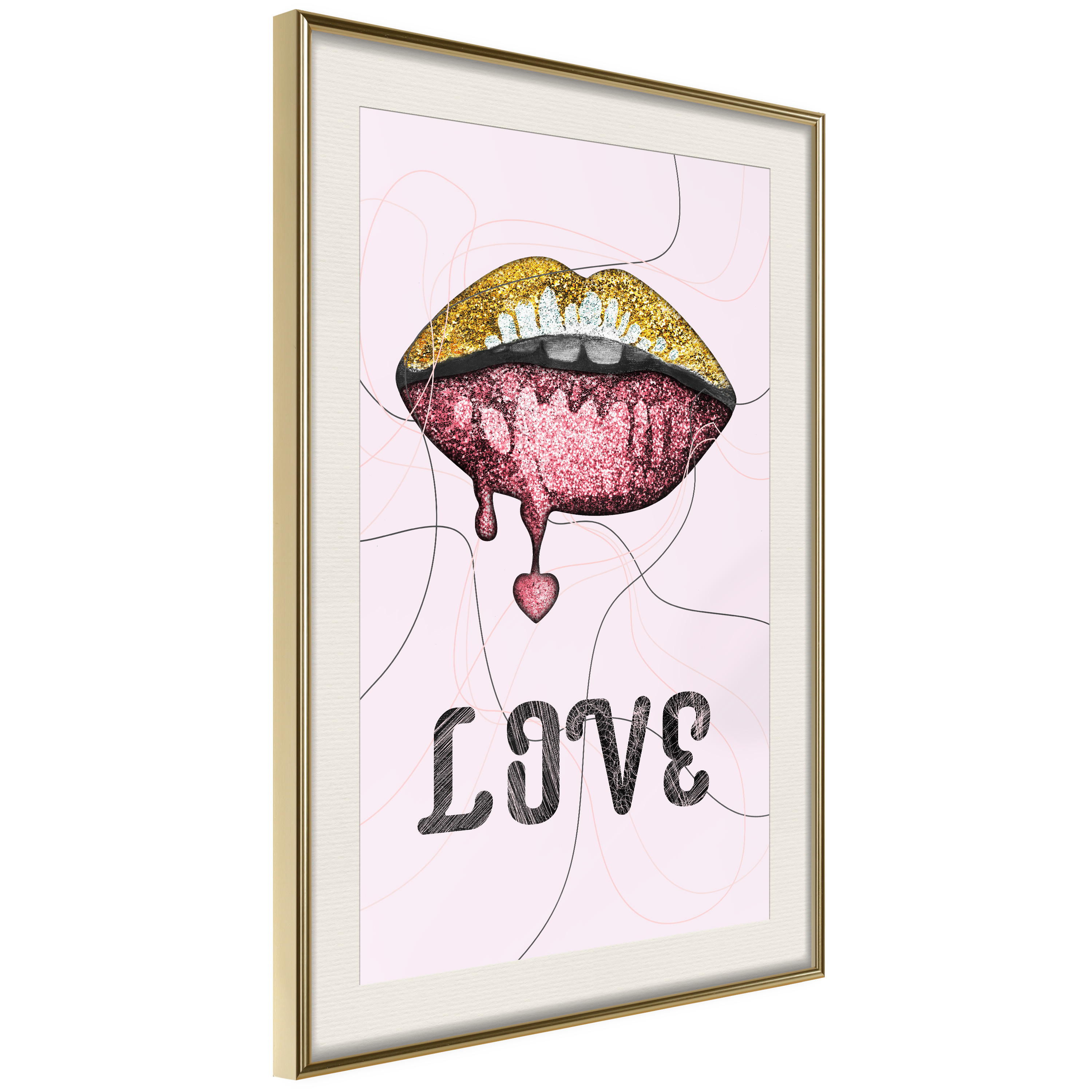 Poster Artgeist Affisch Liquid Lips