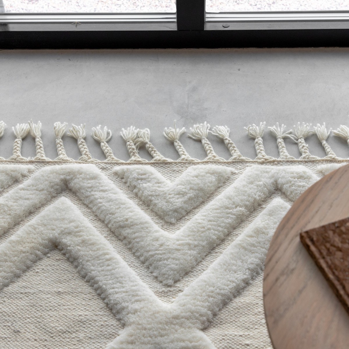 Dahlia Wool - 300*400- -Rectangular-White Vit, Mått: 300x400 cm