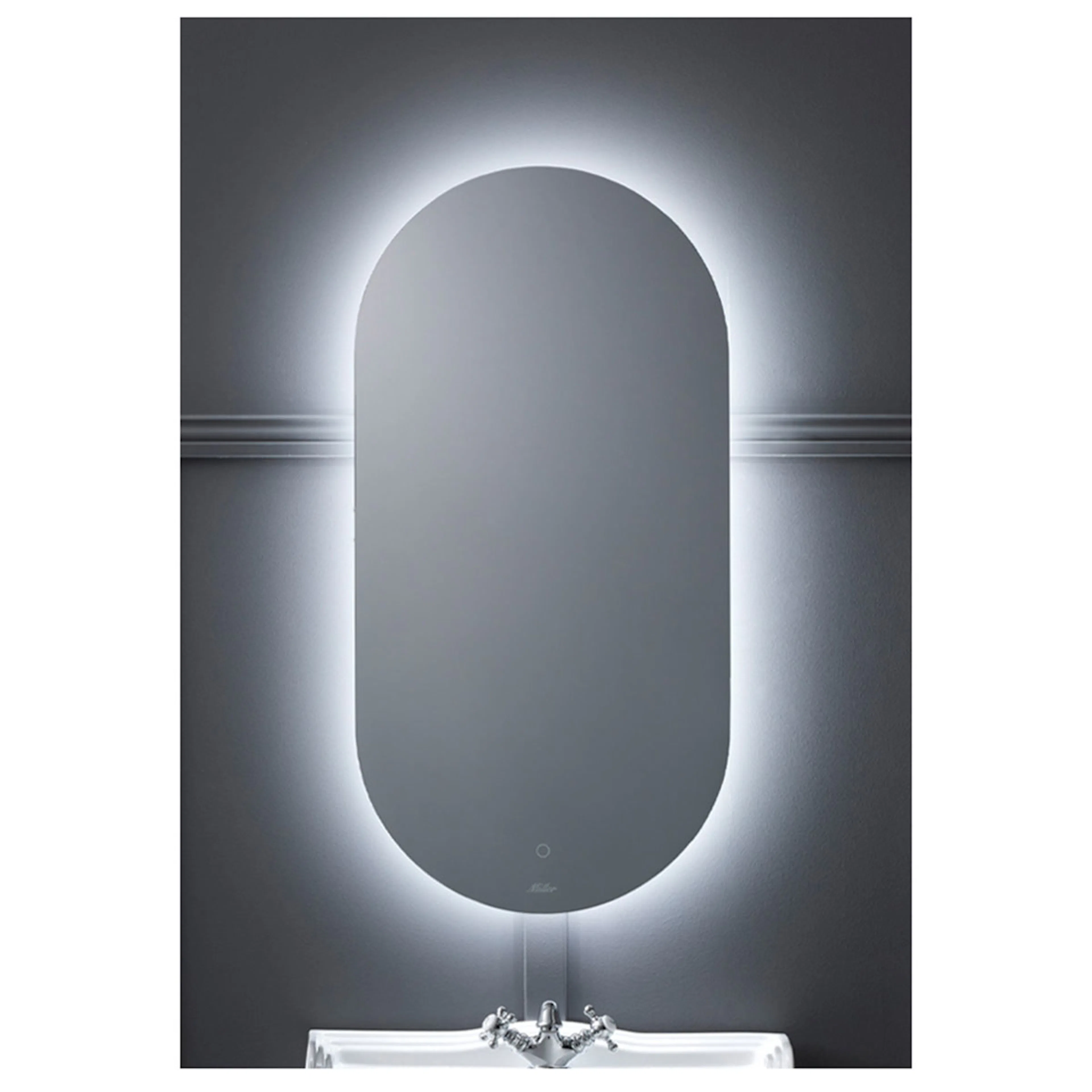 Spegel Ambient TOUCH Oval 50x100 500x1000 mm