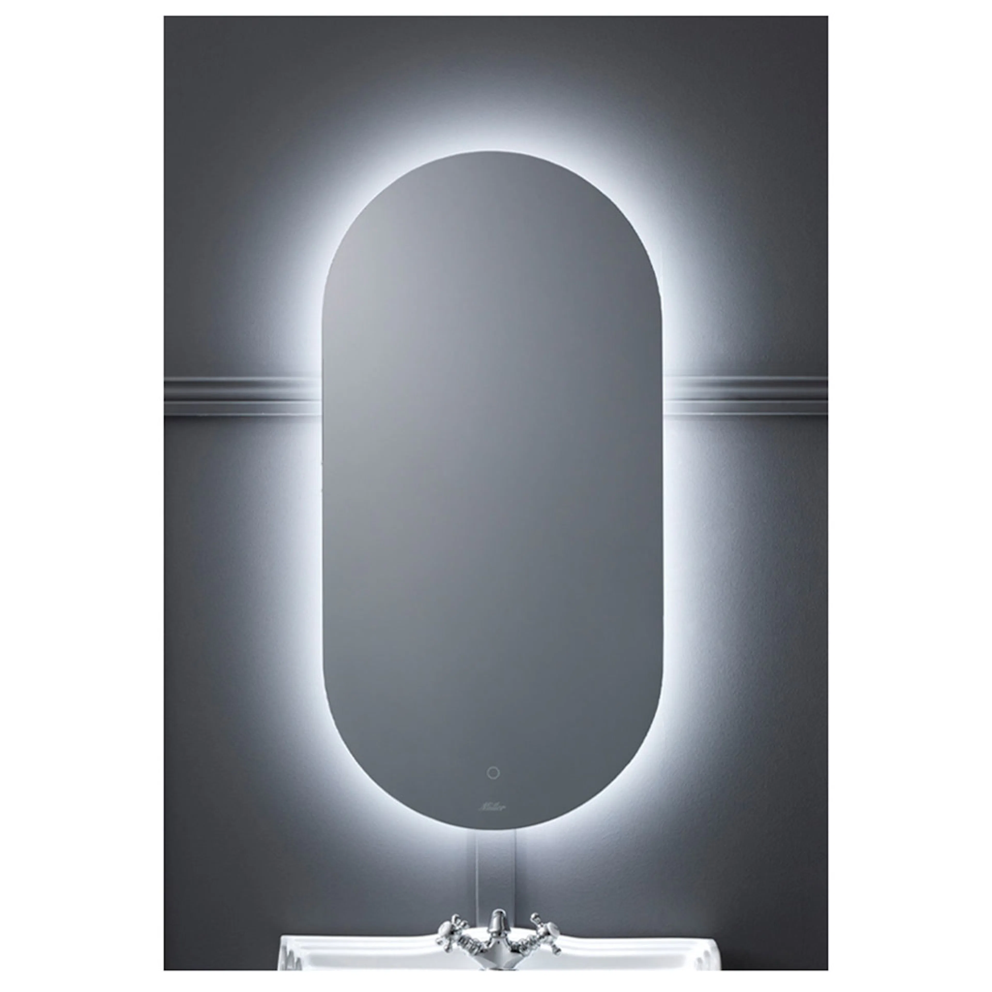 Badrumsspegel Miller Badrum Ambient Touch Oval