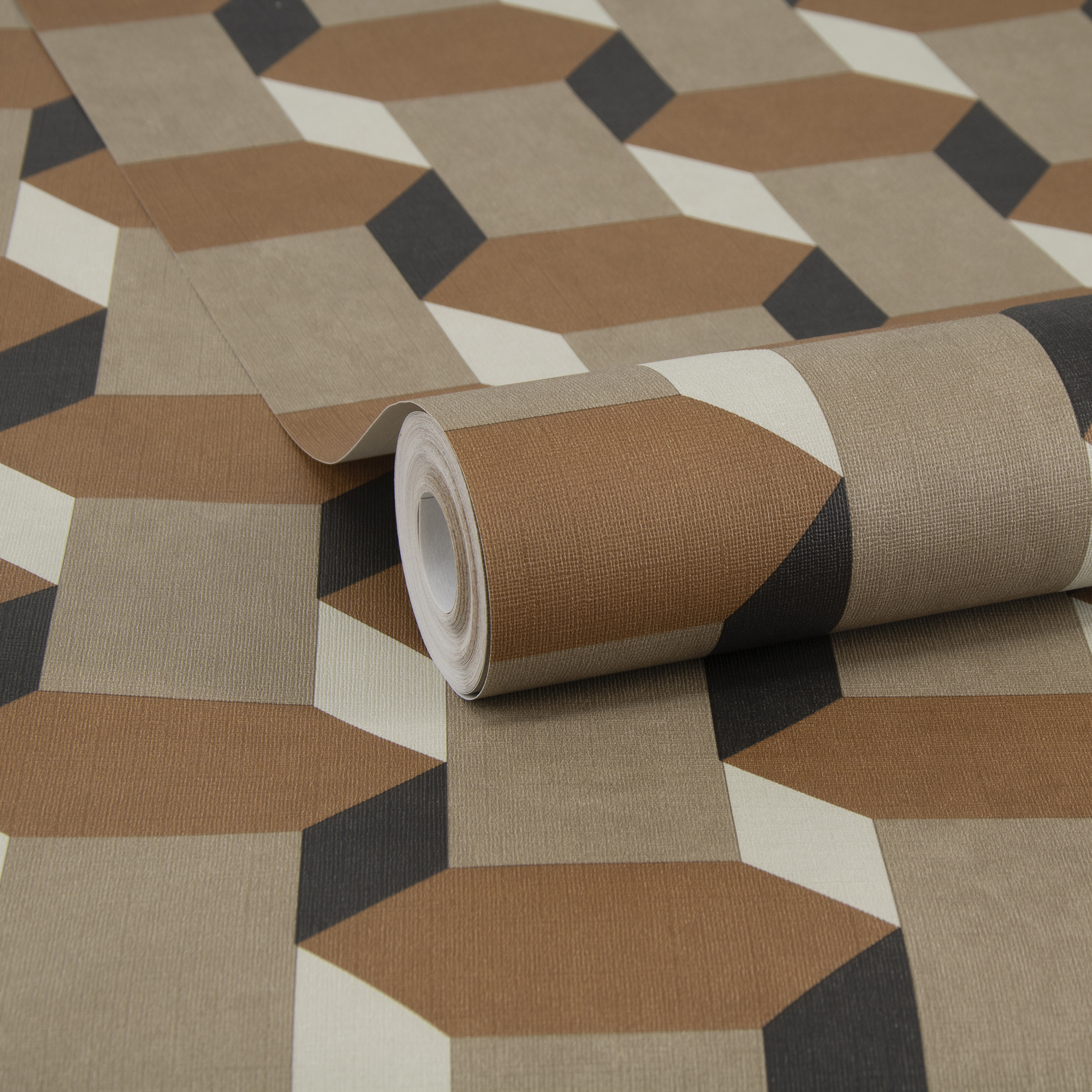 Tapet Sublime Vintage Geometriskmetrics Brun 121138