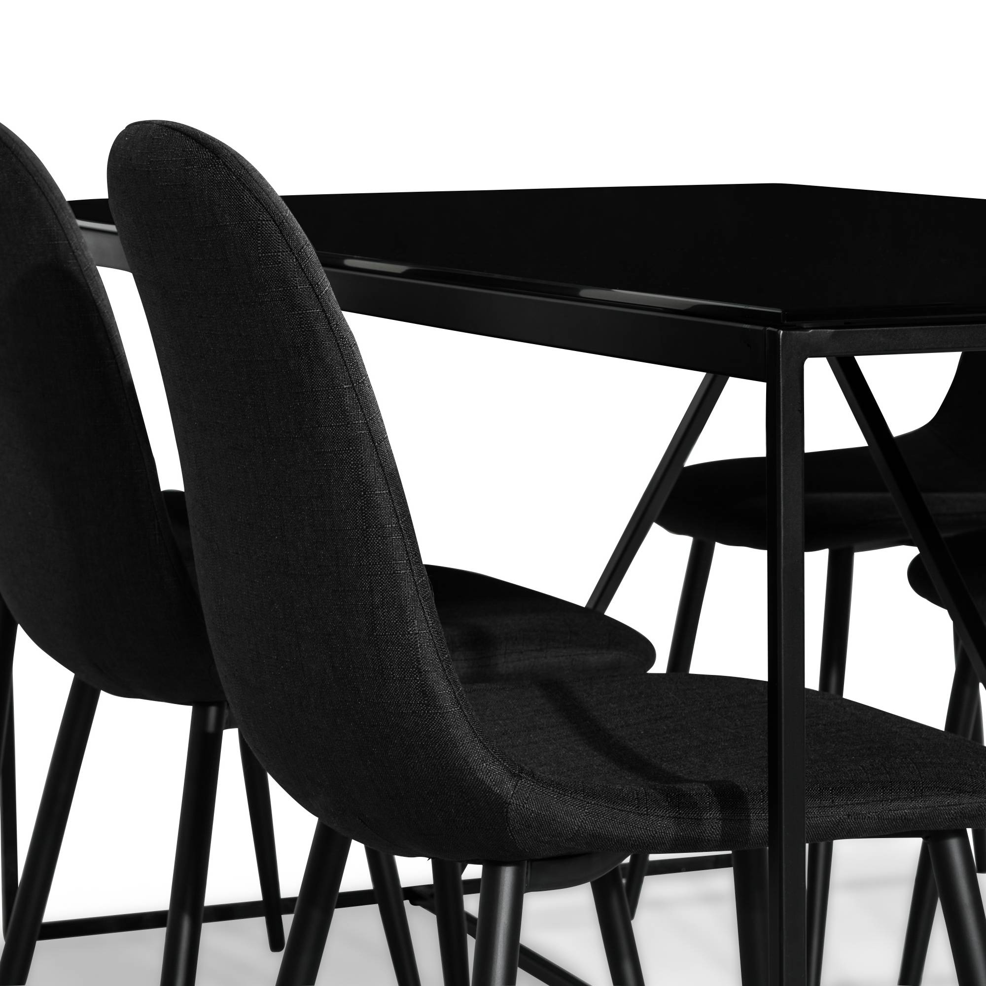 Matgrupp Basic Home Indy Rektangulärt Matbord 180 cm med 6 Nibe Matstol