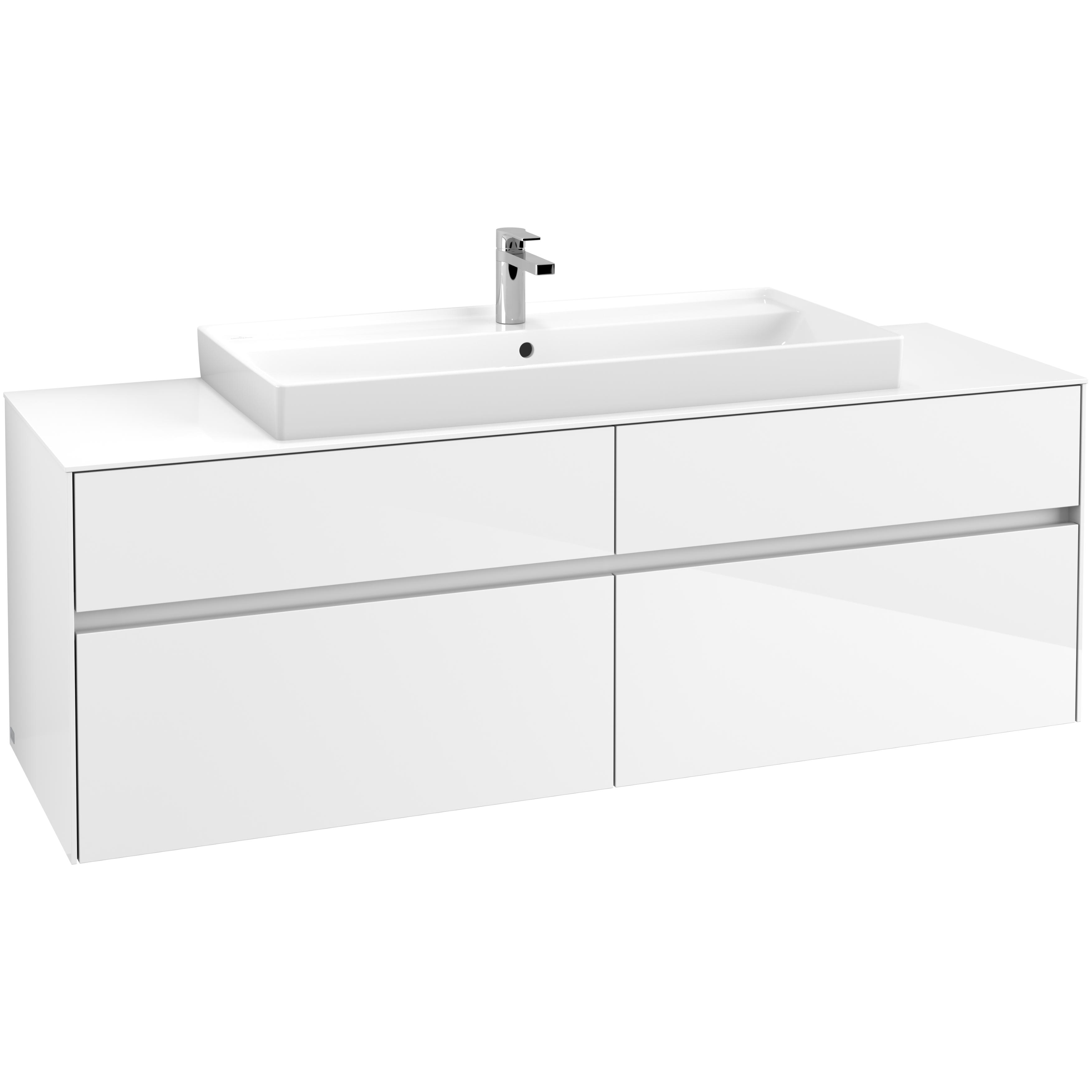 Tvättställsskåp Villeroy & Boch Collaro 160 cm med 4 Lådor för Ovanpåliggande Skåpstvättställ