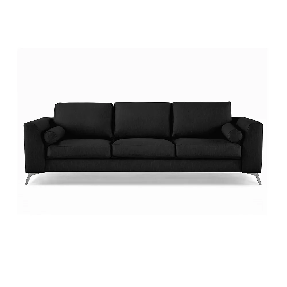 Ocean Lyx 4-sits Soffa Svart/Krom