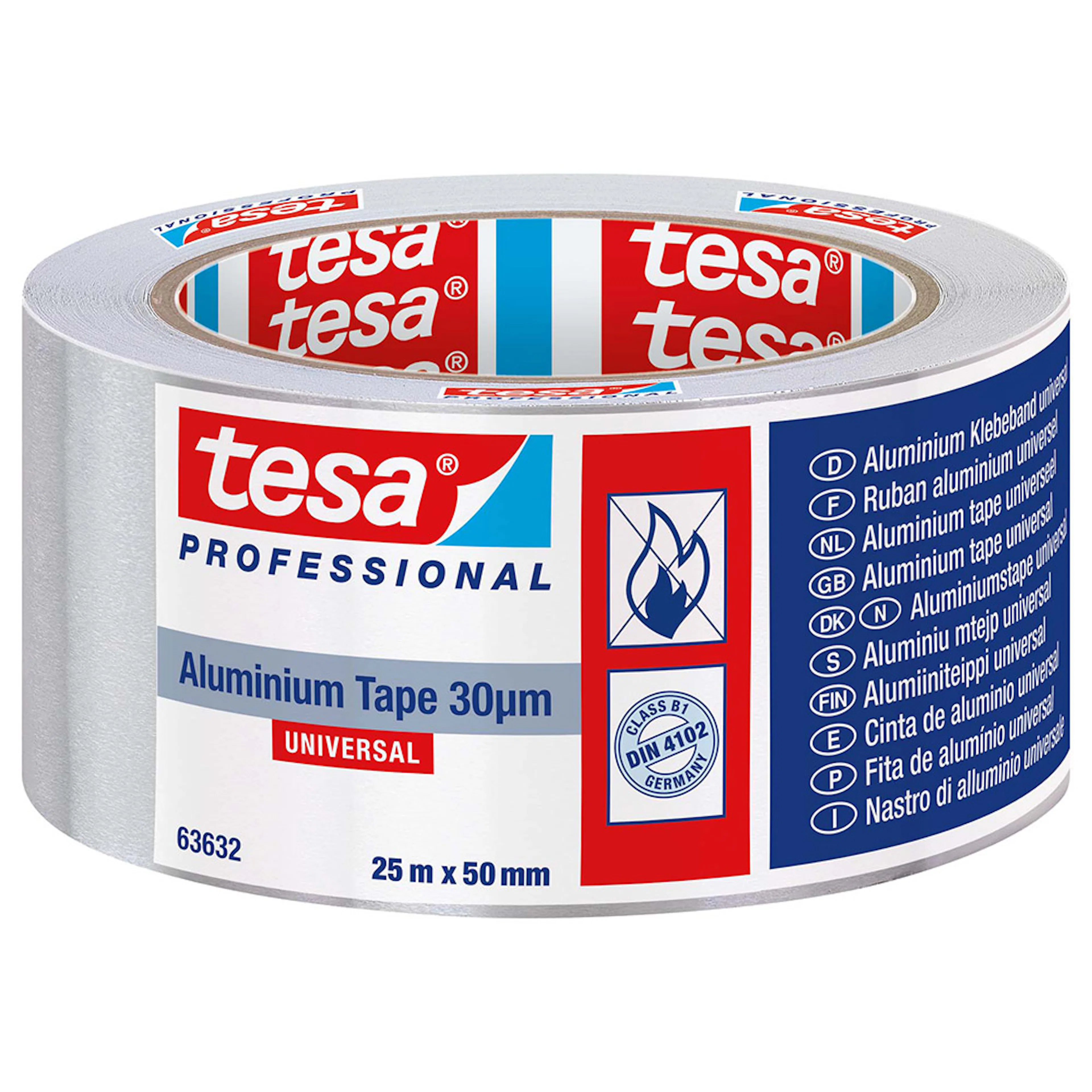Aluminiumstejp Tesa 63632 25 m x 50 mm