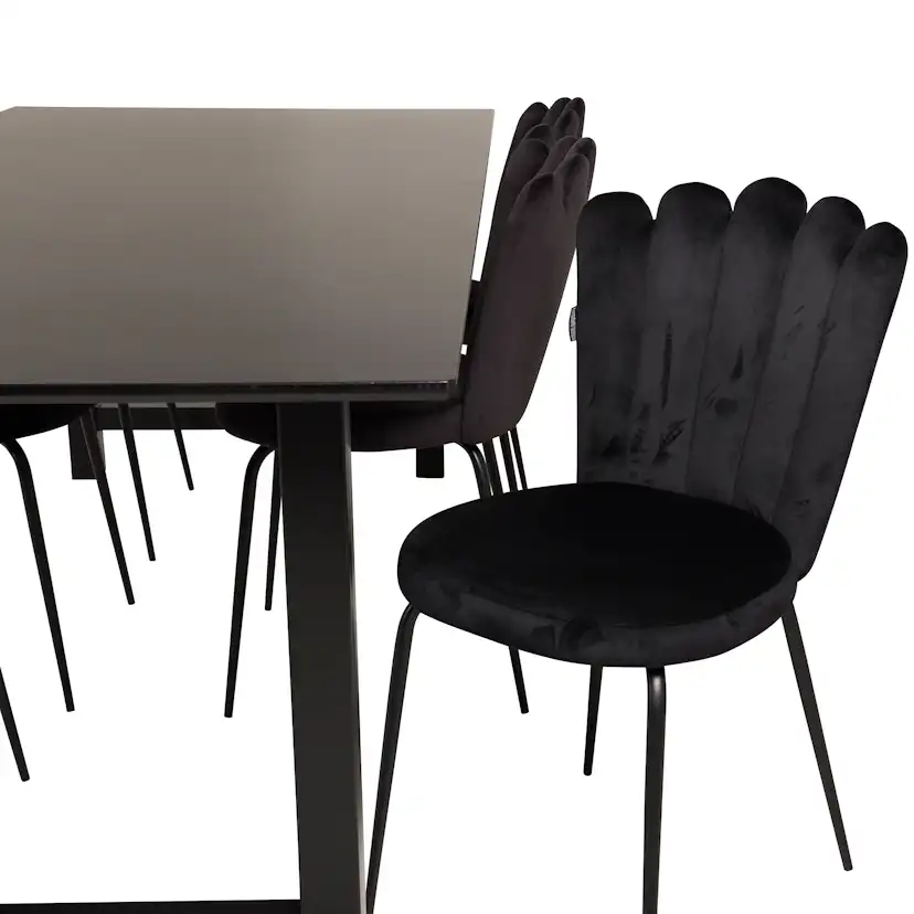 Count Matbord - Svart - 220*100*H75+Limhamn Light - Chair - Svart