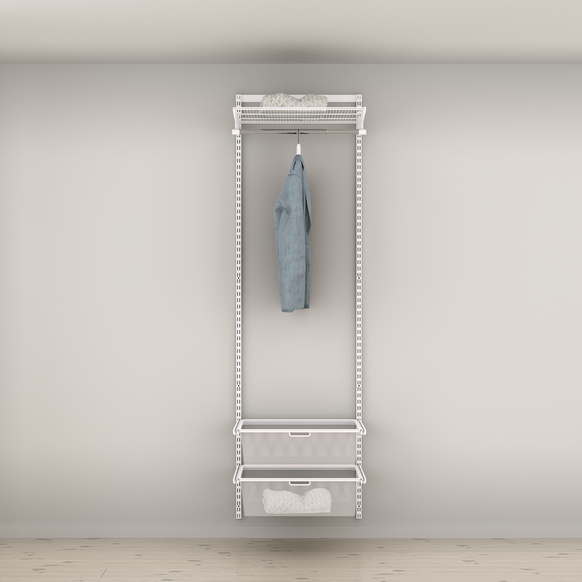 Garderobslösning Elfa Ready Solution Classic 13 Vit B: 607 mm