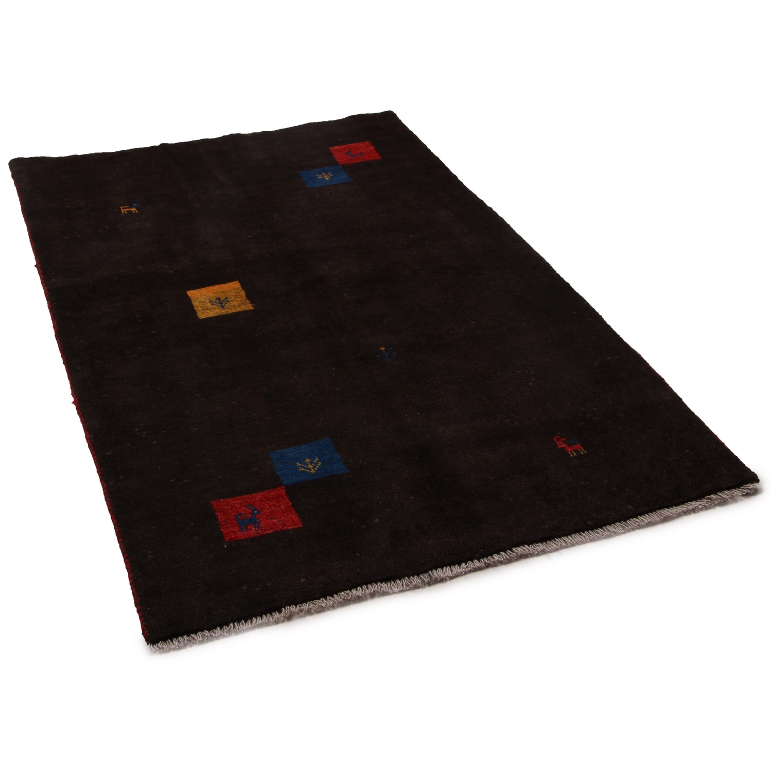 Persisk Matta Arkiio Gabbeh Shiraz Ull Mörkbrun 115x185