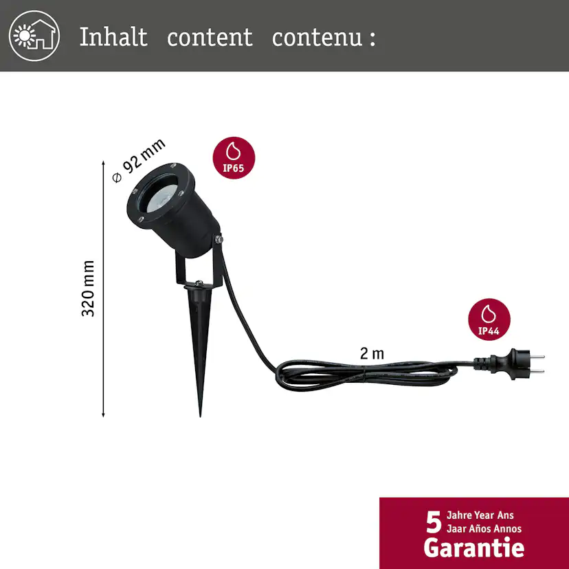 Spotlight LED Paulmann Garden Spot IP65 230V Ljus: Soft White