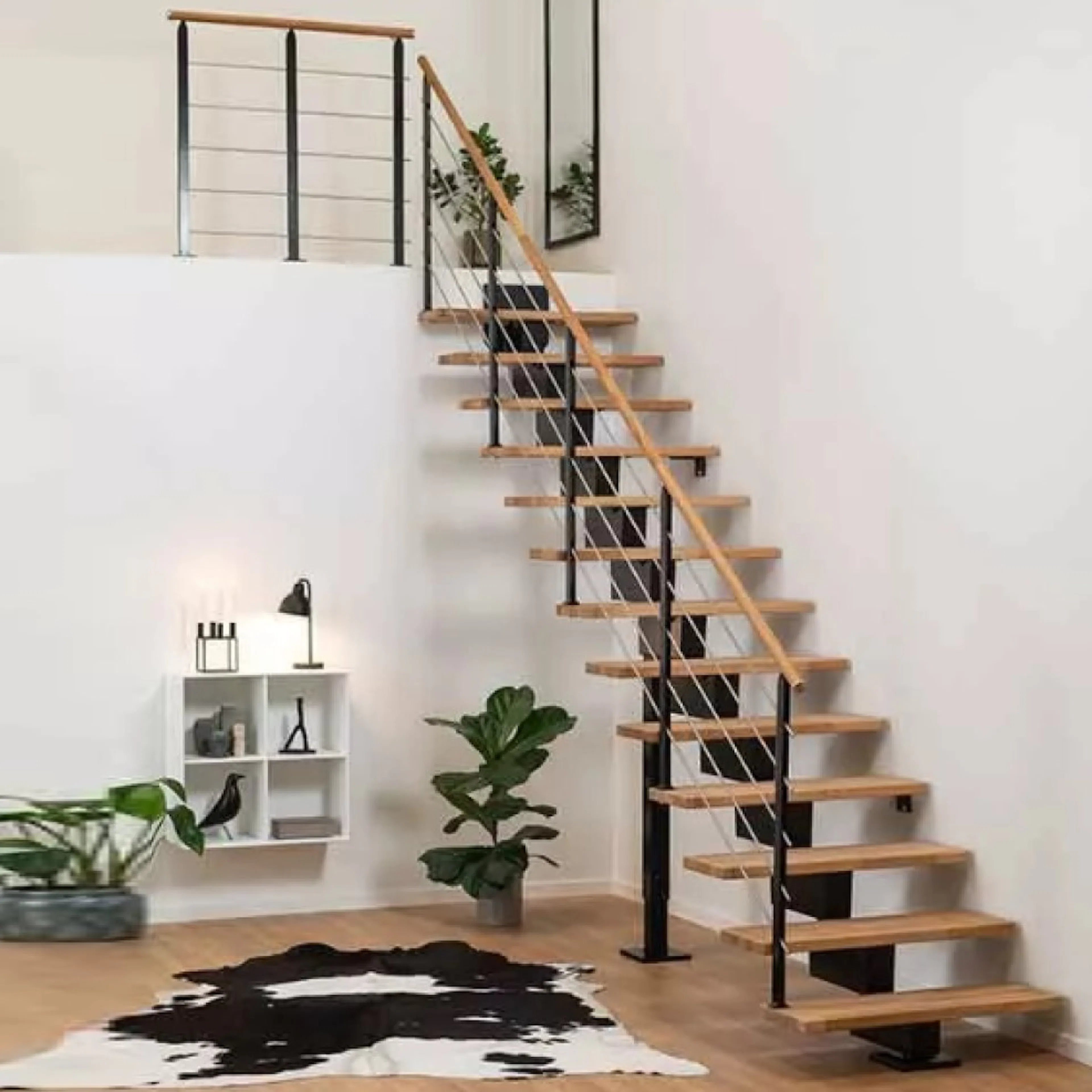 DUBAI ek oljad rak 9005 DESIGN 11T 80W Svart, Max Takhöjd: 2040-2520 mm, Min Öppningsmått: 800-2040 mm, Antal Steg: 11 st