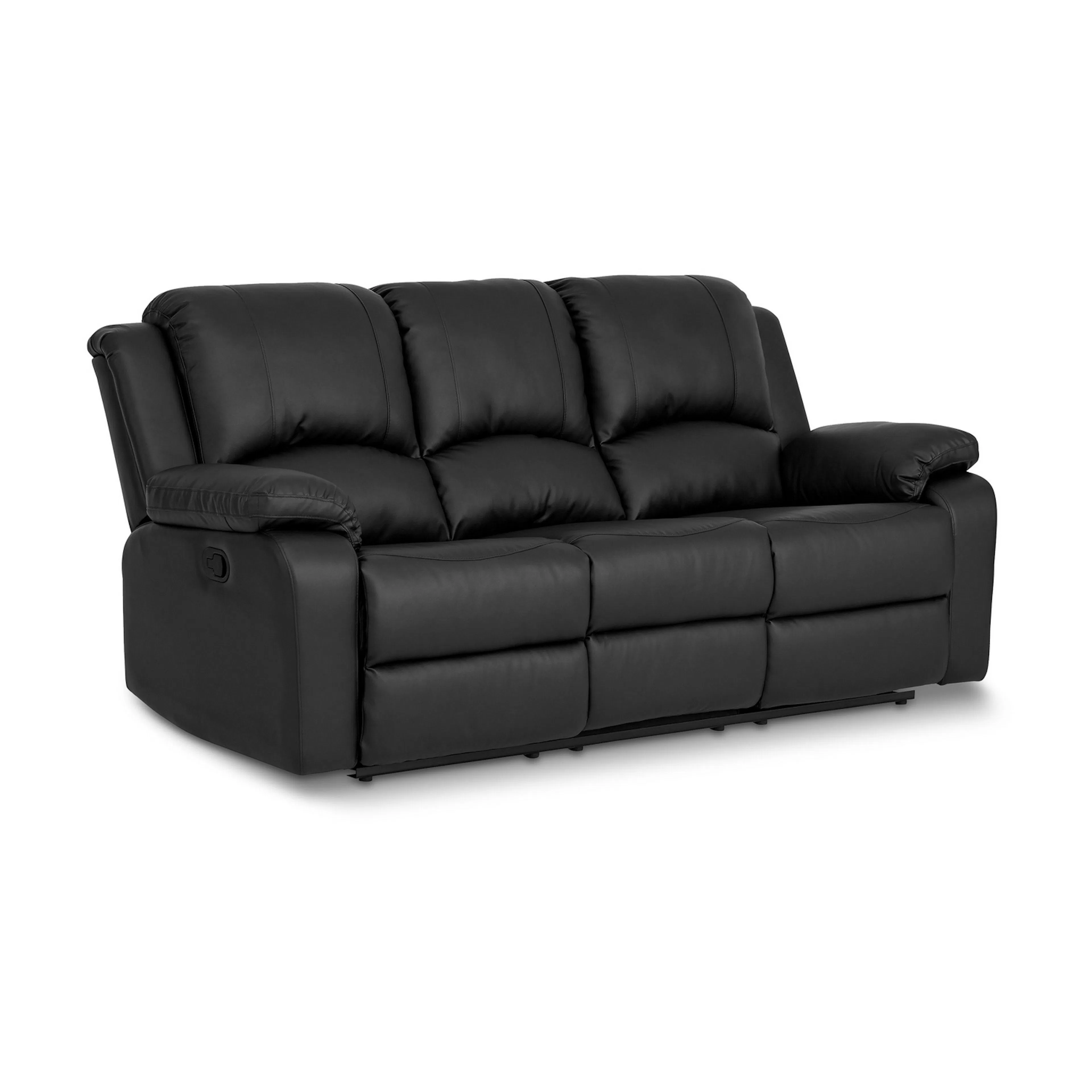 Norbo Skön Reclinersoffa 3 sits Konstläder - Fällbar soffa - Grå