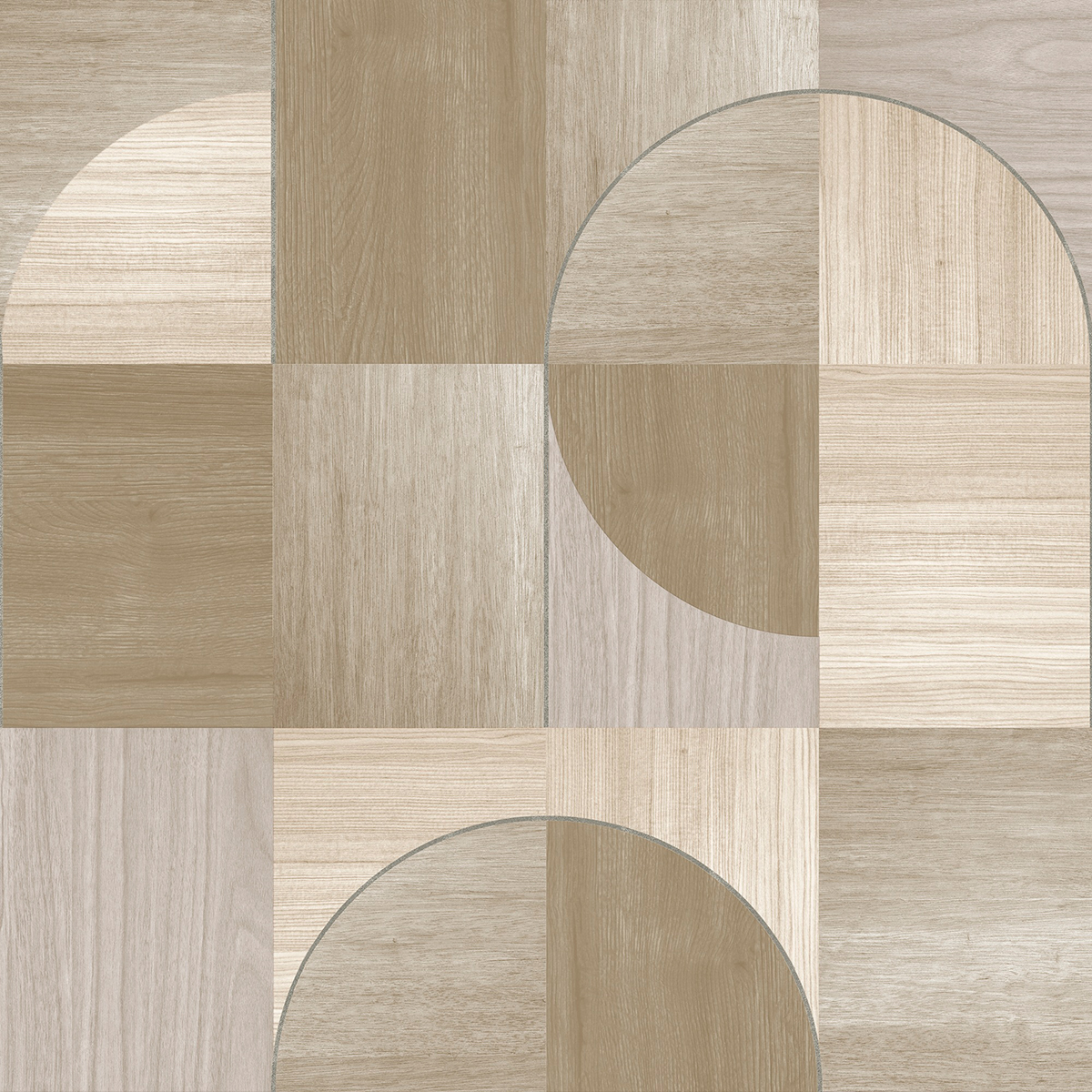 Tapet Easy Decor Wood Circles Beige