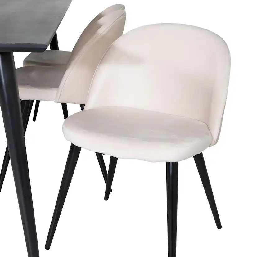 Matgrupp Venture Home Dipp med 6 Velvet Stolar