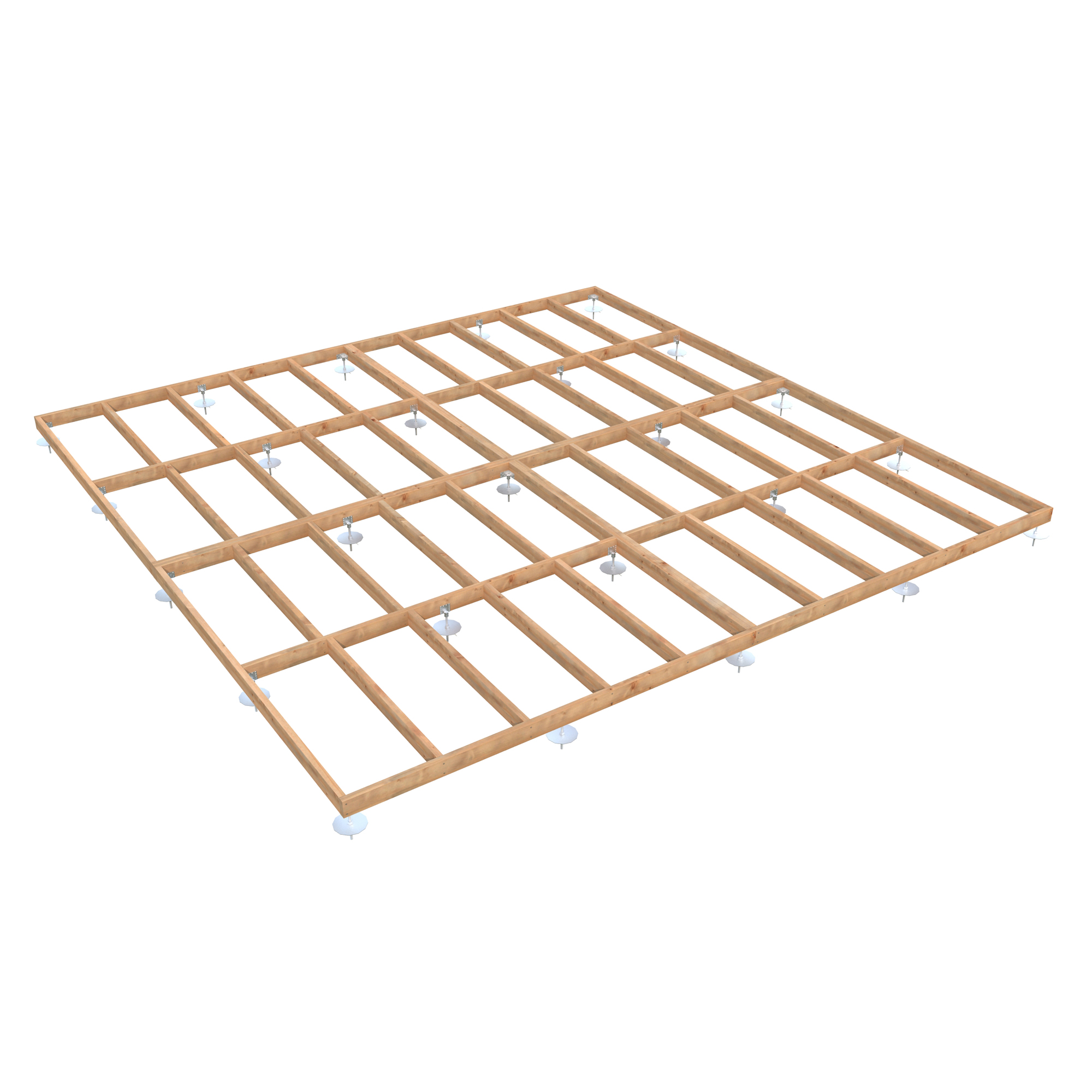 Träbalksgrund Palmako 6x6 m (inkl. LogFoot)