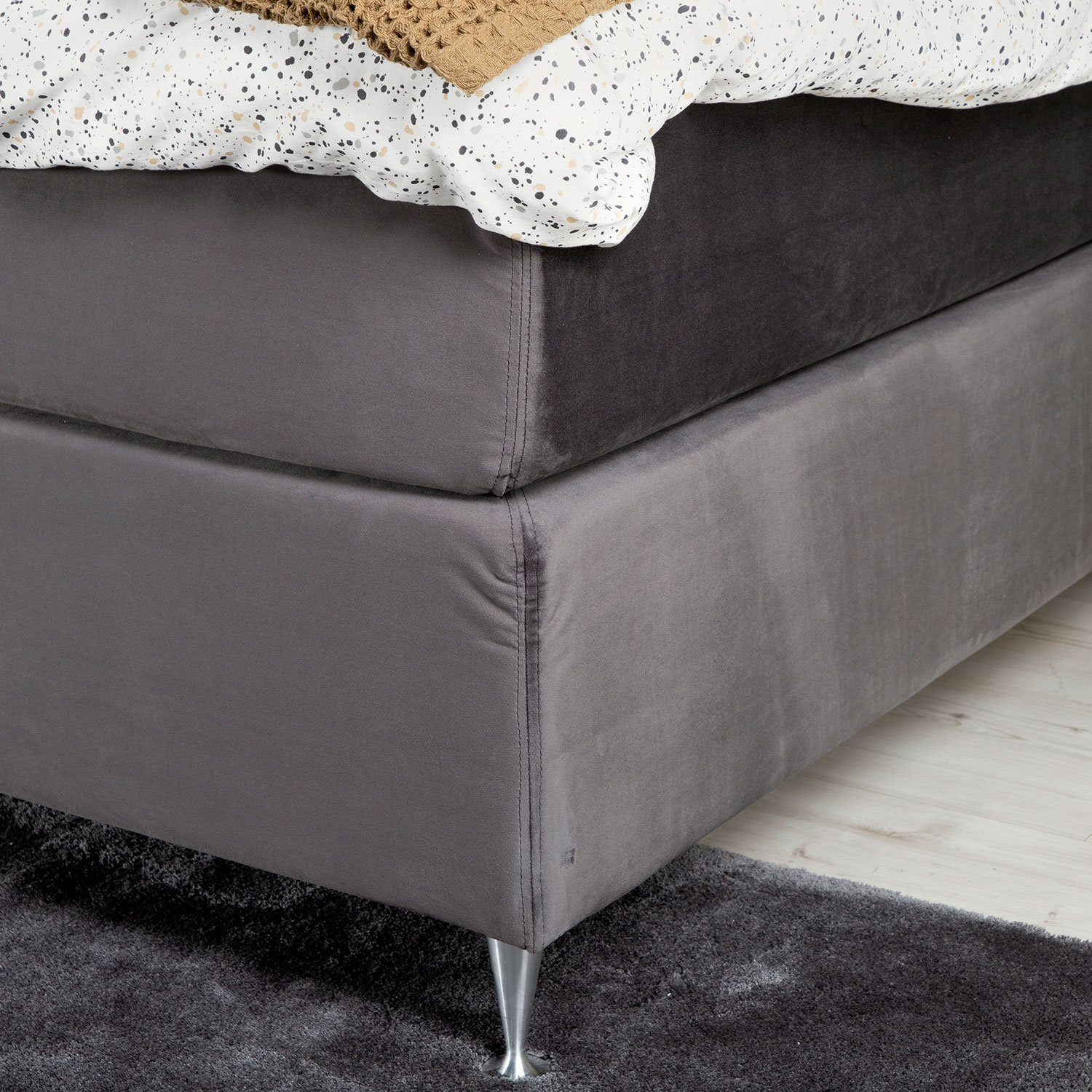 Furudal 160 cm Medium & Fast Mörkgrå Sammet Mörkgrå, 160 cm