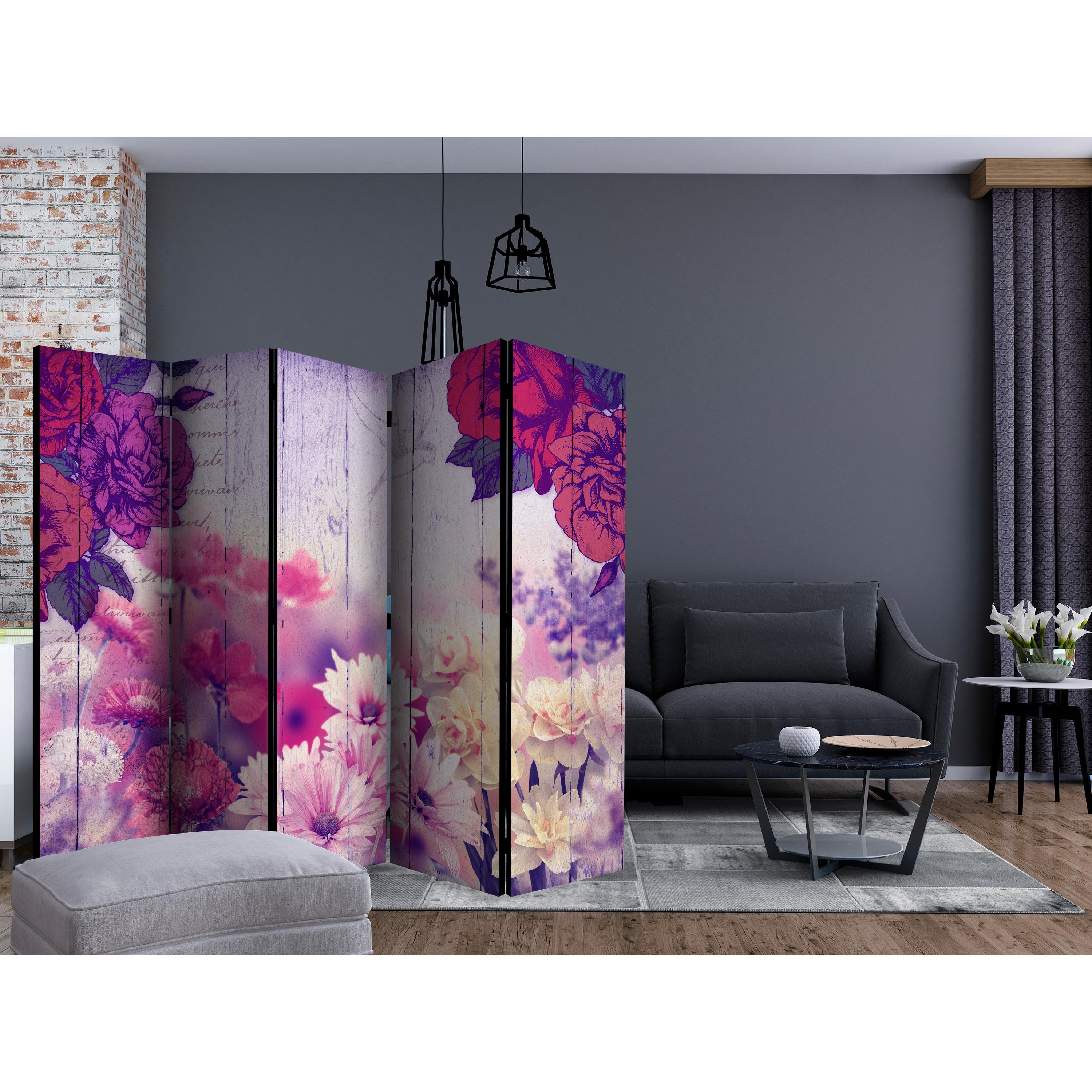 Rumsavdelare Skärmvägg Arkiio Flowers Memories II 225x172 cm