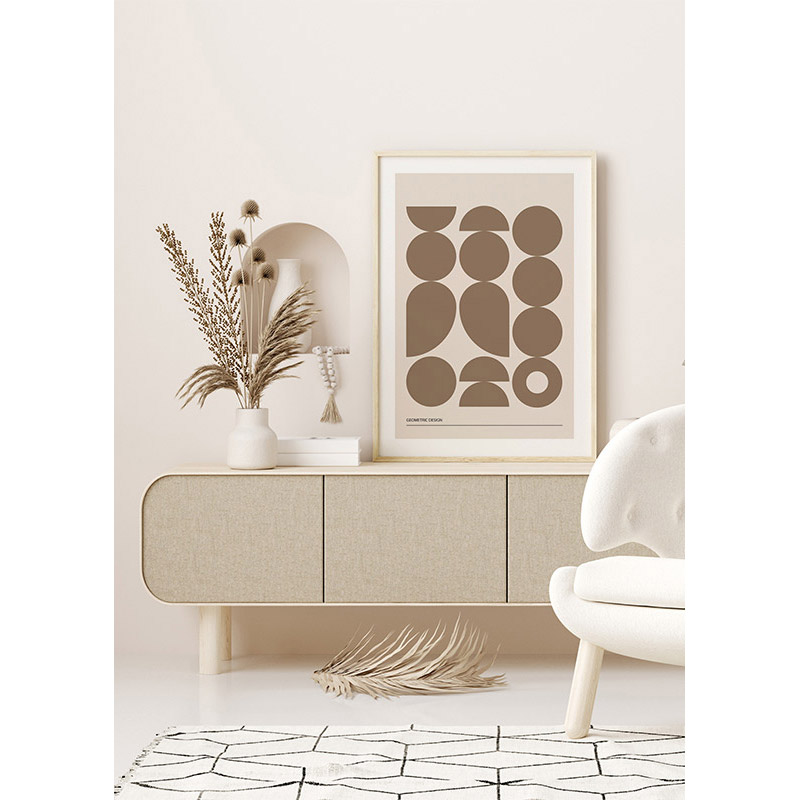 Poster Gallerix Geometric Graphic Beige No1