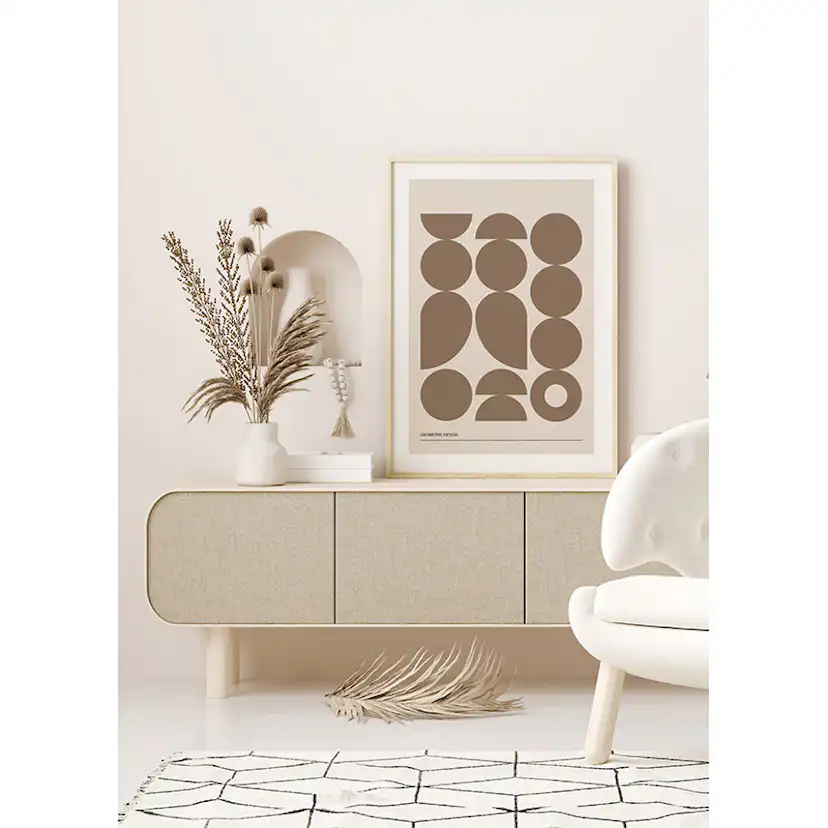 Poster Gallerix Geometric Graphic Beige No1